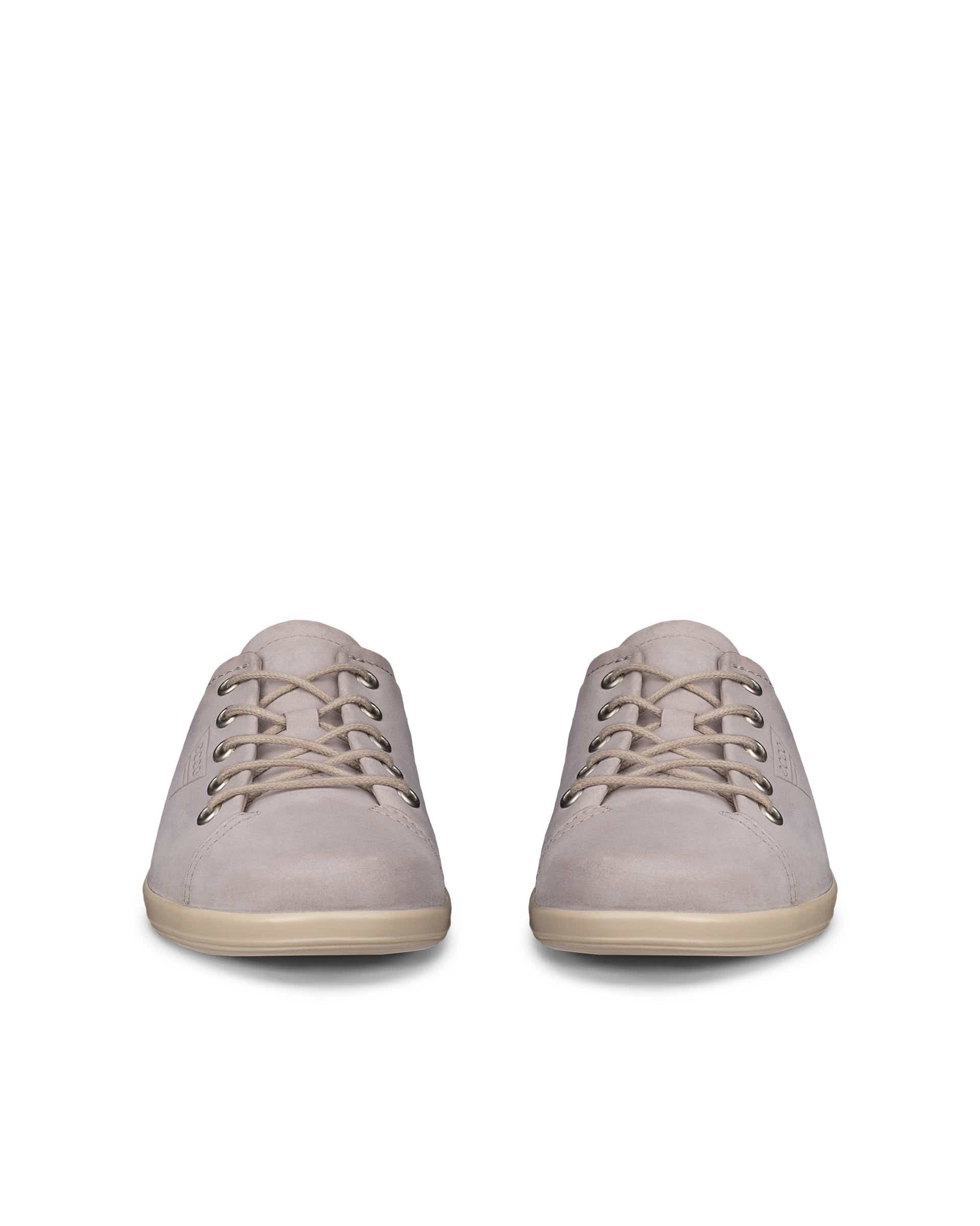 ECCO SOFT 2.0 LACE SHOE - Grey - Front pair