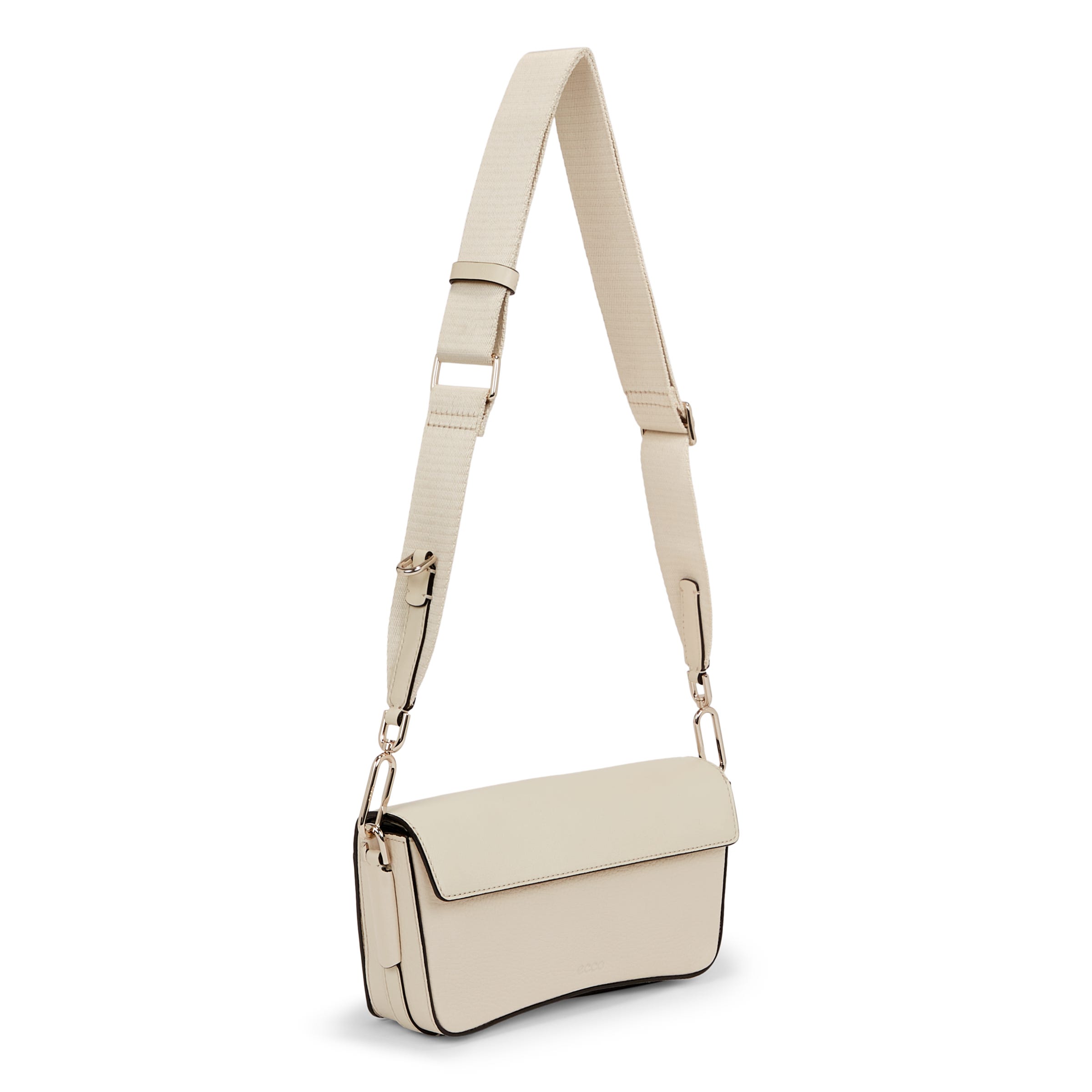 ECCO® Pinch Compact Leather Pinch Crossbody Bag - Beige - Main