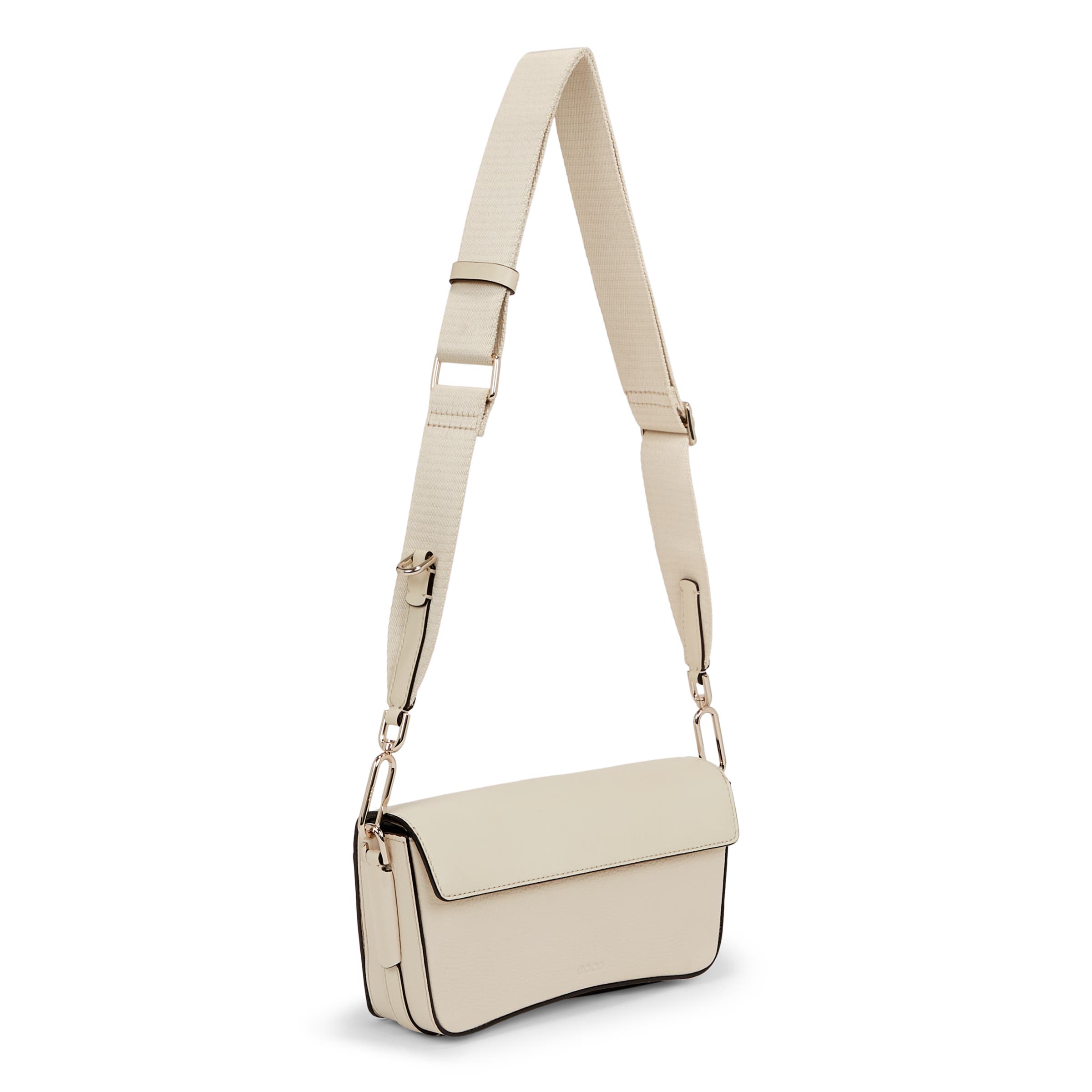 ECCO® Pinch Compact Leather Pinch Crossbody Bag - Beige - Main