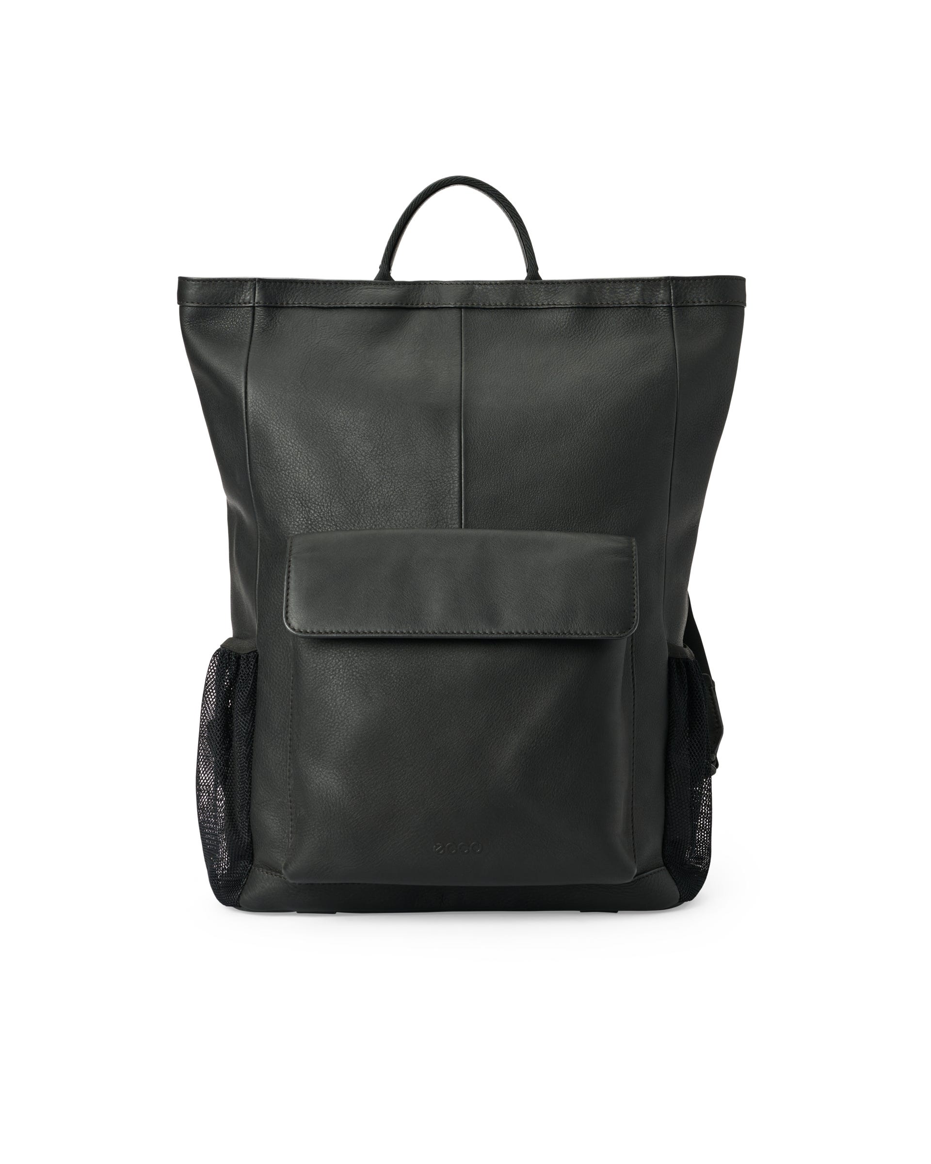 ECCO Square Pack Trapeze レザーバックパック - ブラック - Main