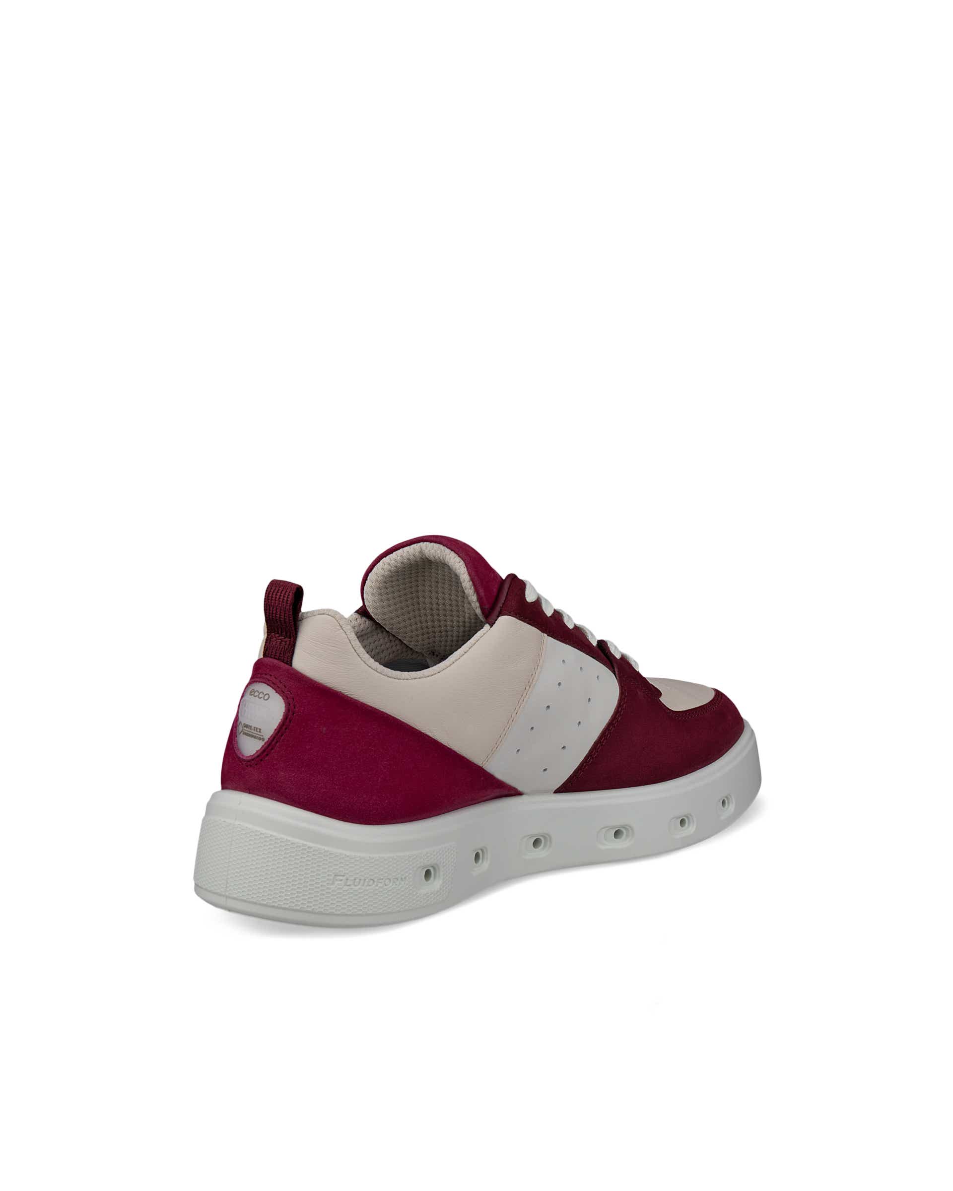 ECCO® STREET 720 baskets en cuir Gore-Tex pour femme - Rouge - Back