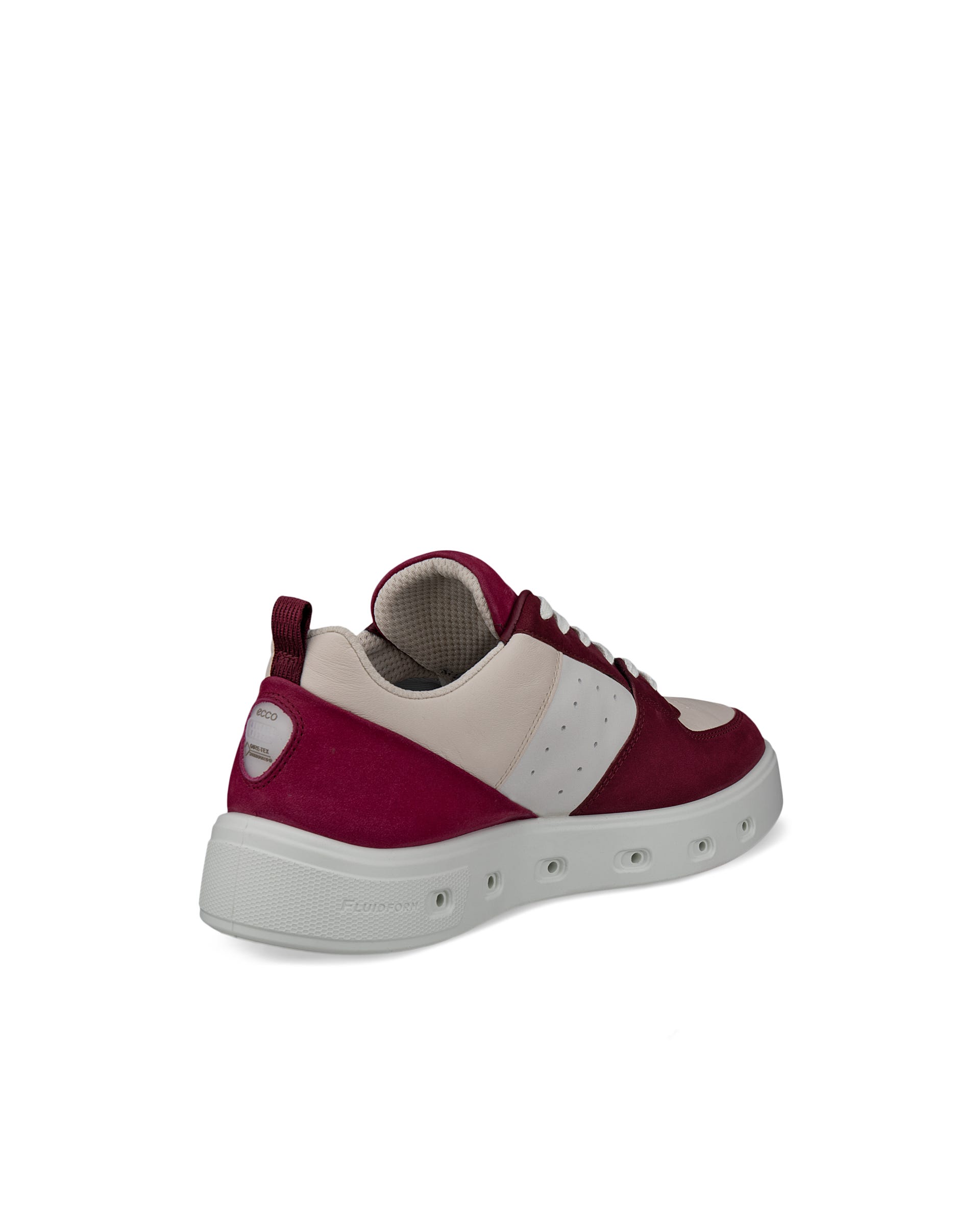 ECCO® STREET 720 baskets en cuir Gore-Tex pour femme - Rouge - Back