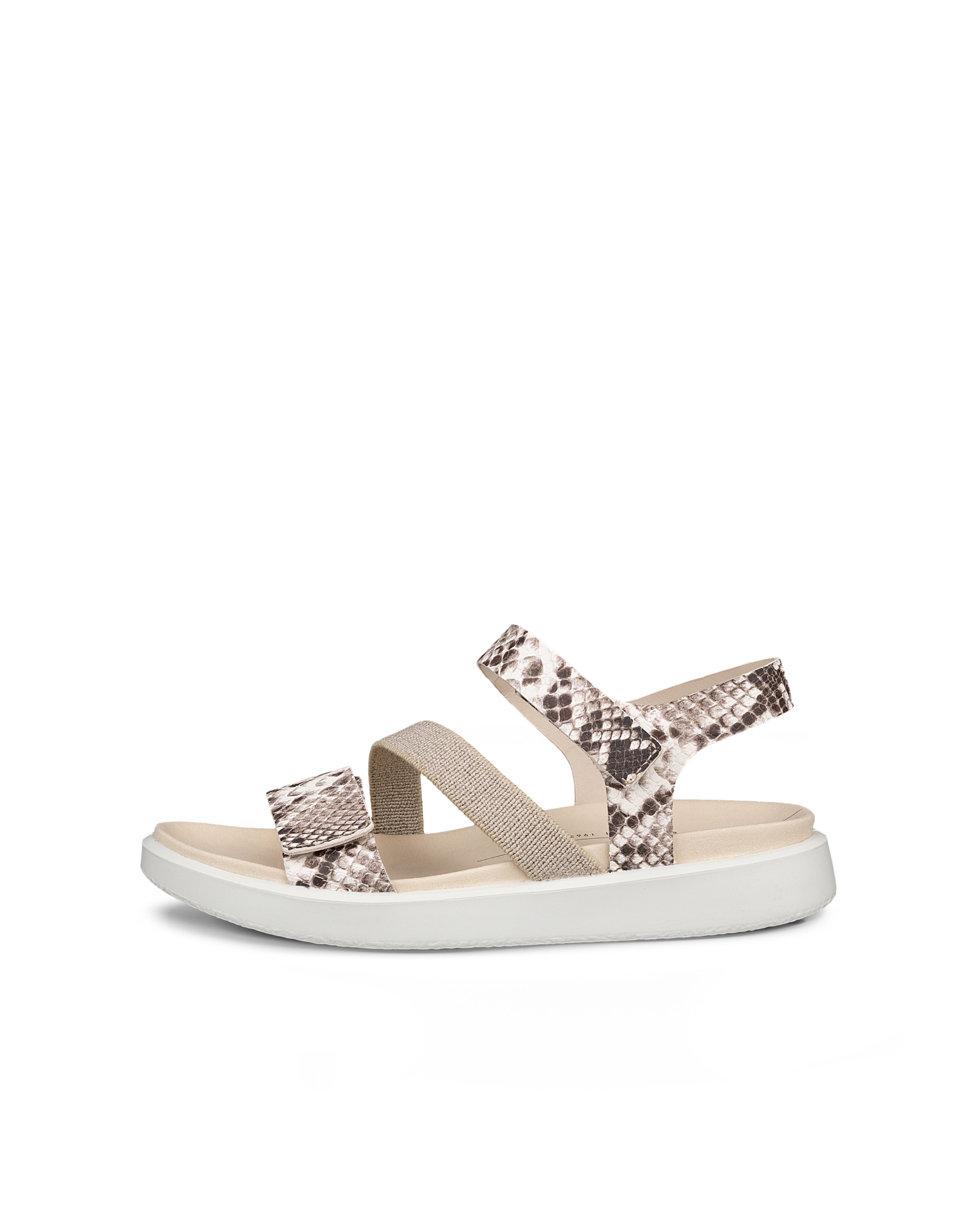 Sandalias planas de piel ECCO® Flowt para mujer - Beige - Outside