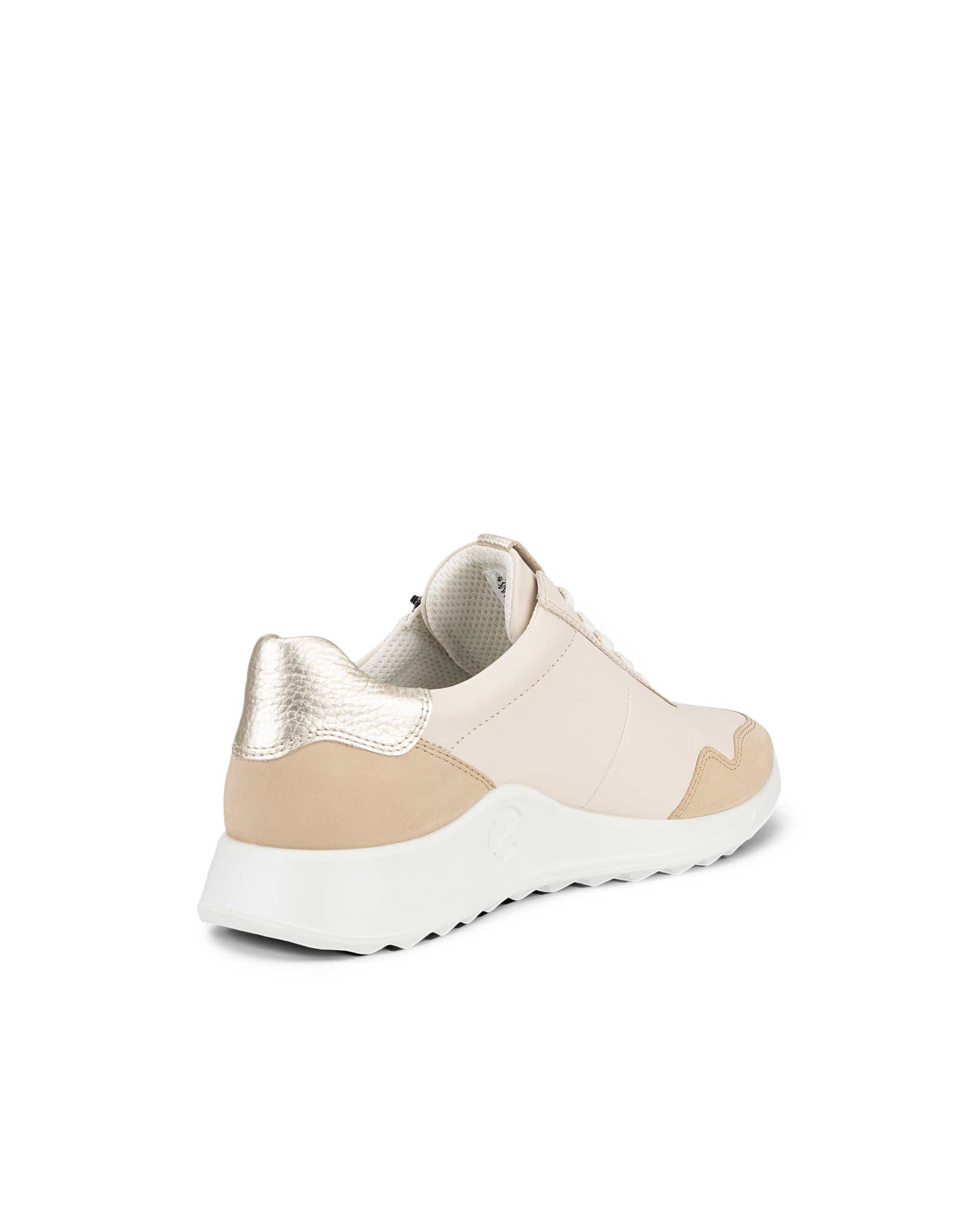 ECCO® Flexure Runner Dames leren sneaker - Beige - Back