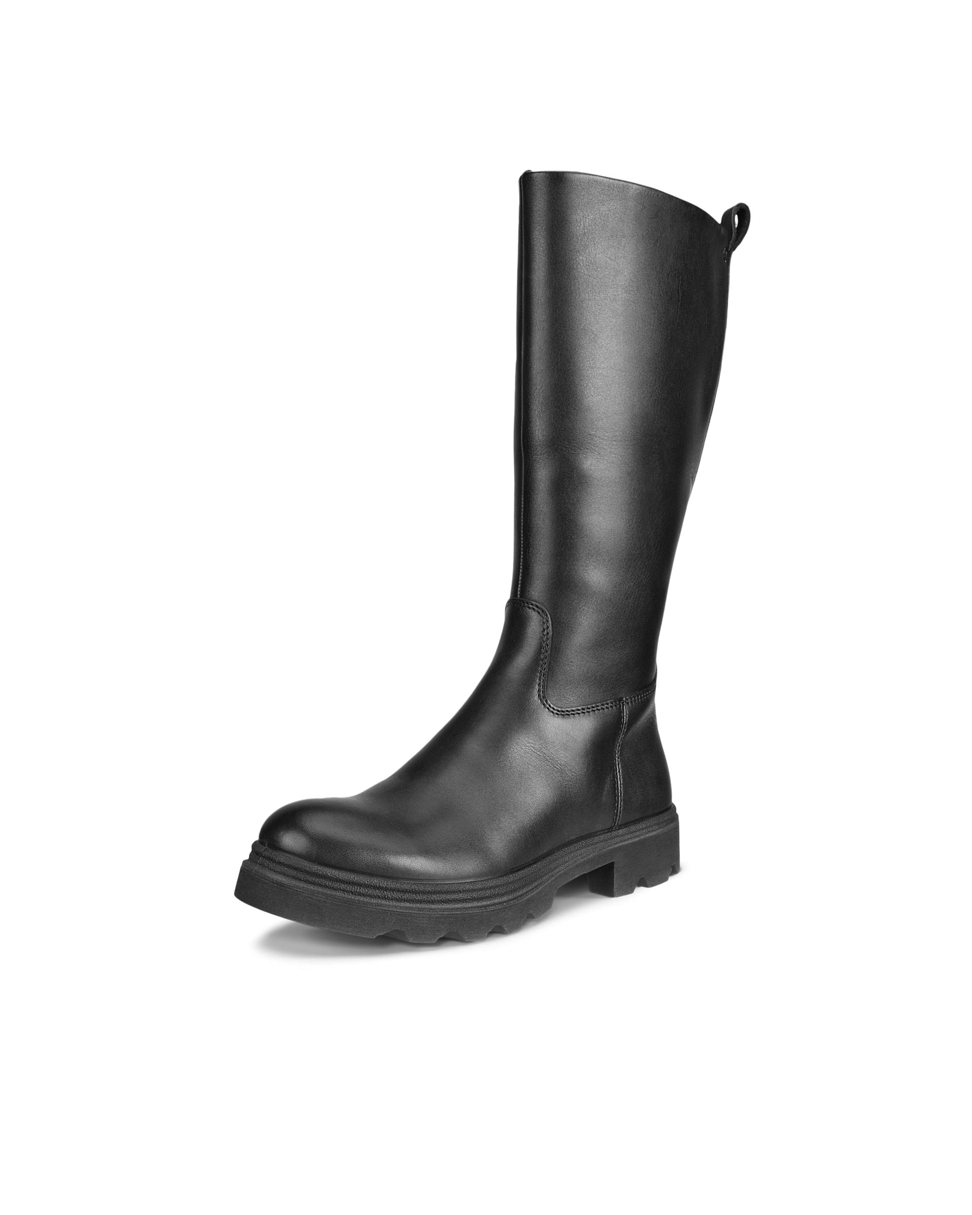 ECCO® Grainer Damen Hoher Stiefel aus Leder - Schwarz - Outside