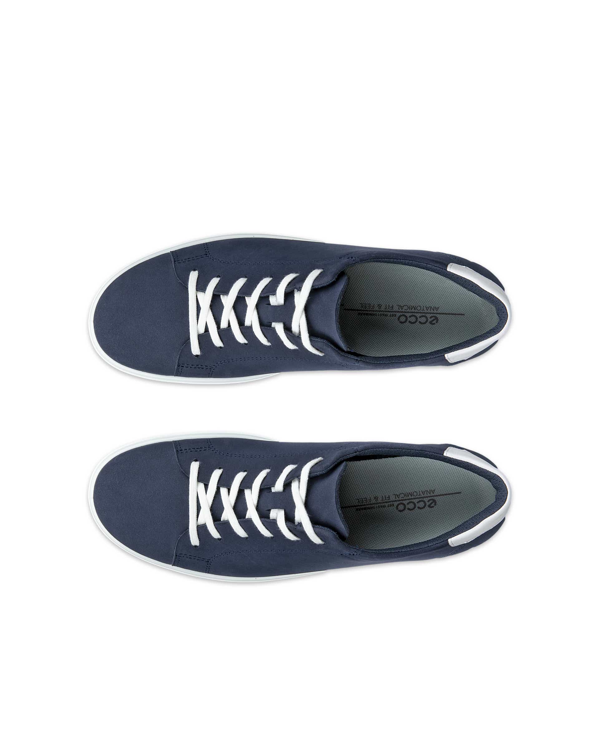 Zapatillas de piel ECCO® CLASSIC SNEAKER para mujer - Azul - Top left pair