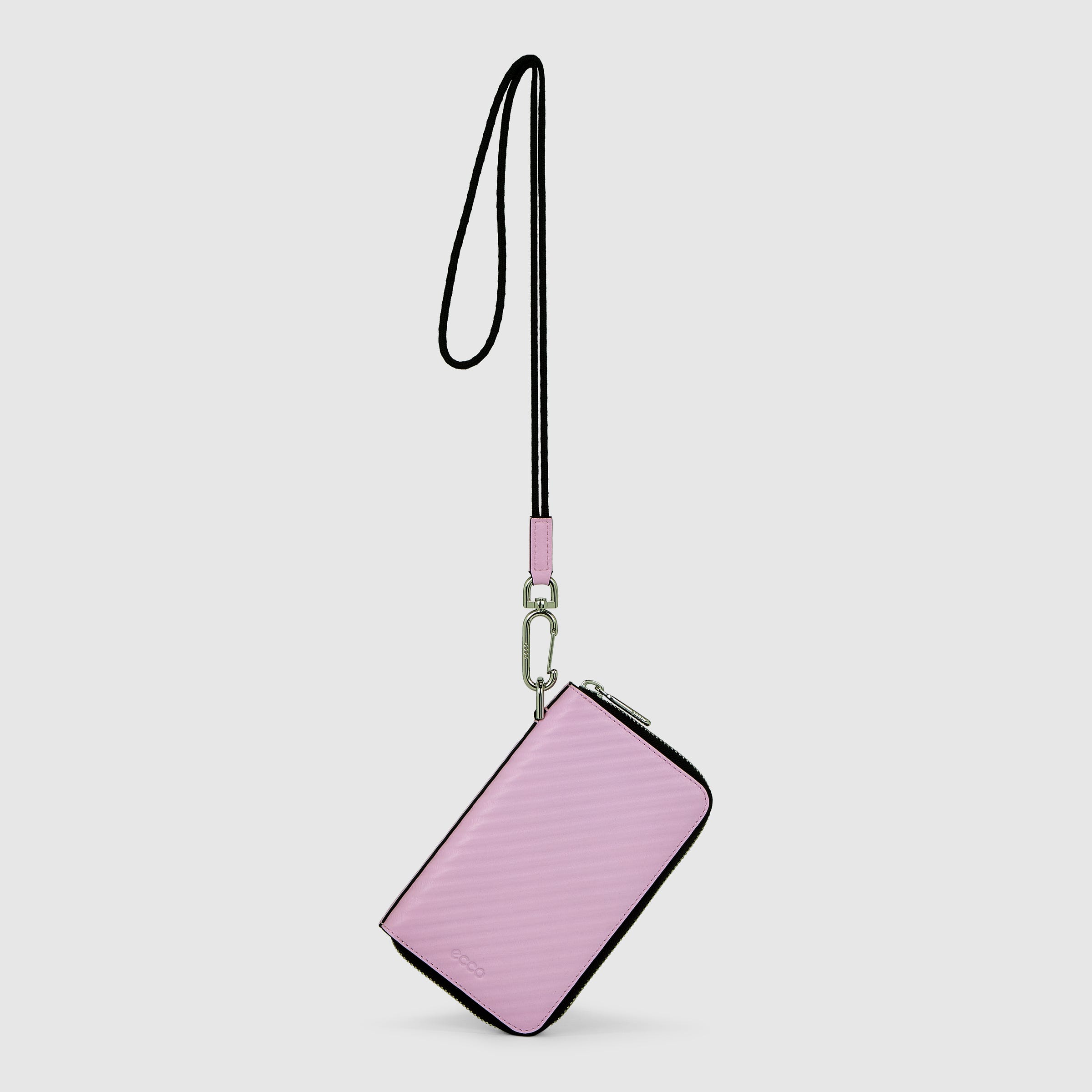 ECCO® Groove Leather Large Phone Wallet - Pink - Main