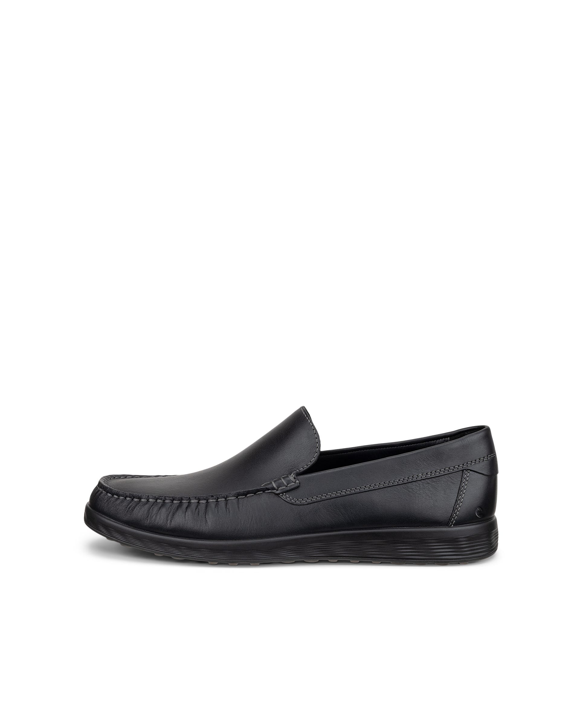 Męskie skórzane mokasyny ECCO® S Lite Moc - Czarny - Outside