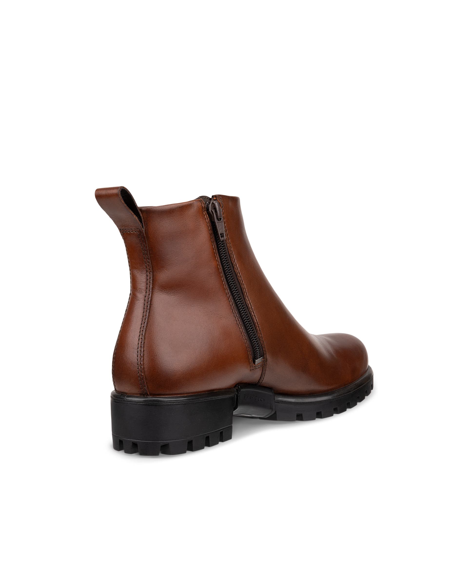 Women's ECCO® Modtray Leather Ankle Boot - Brown - Back