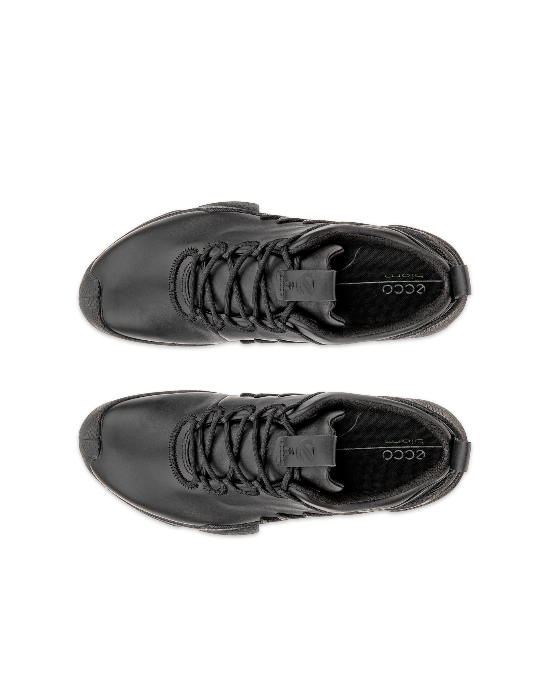 Men's ECCO® BIOM AEX Leather Shoe - Black - Top left pair