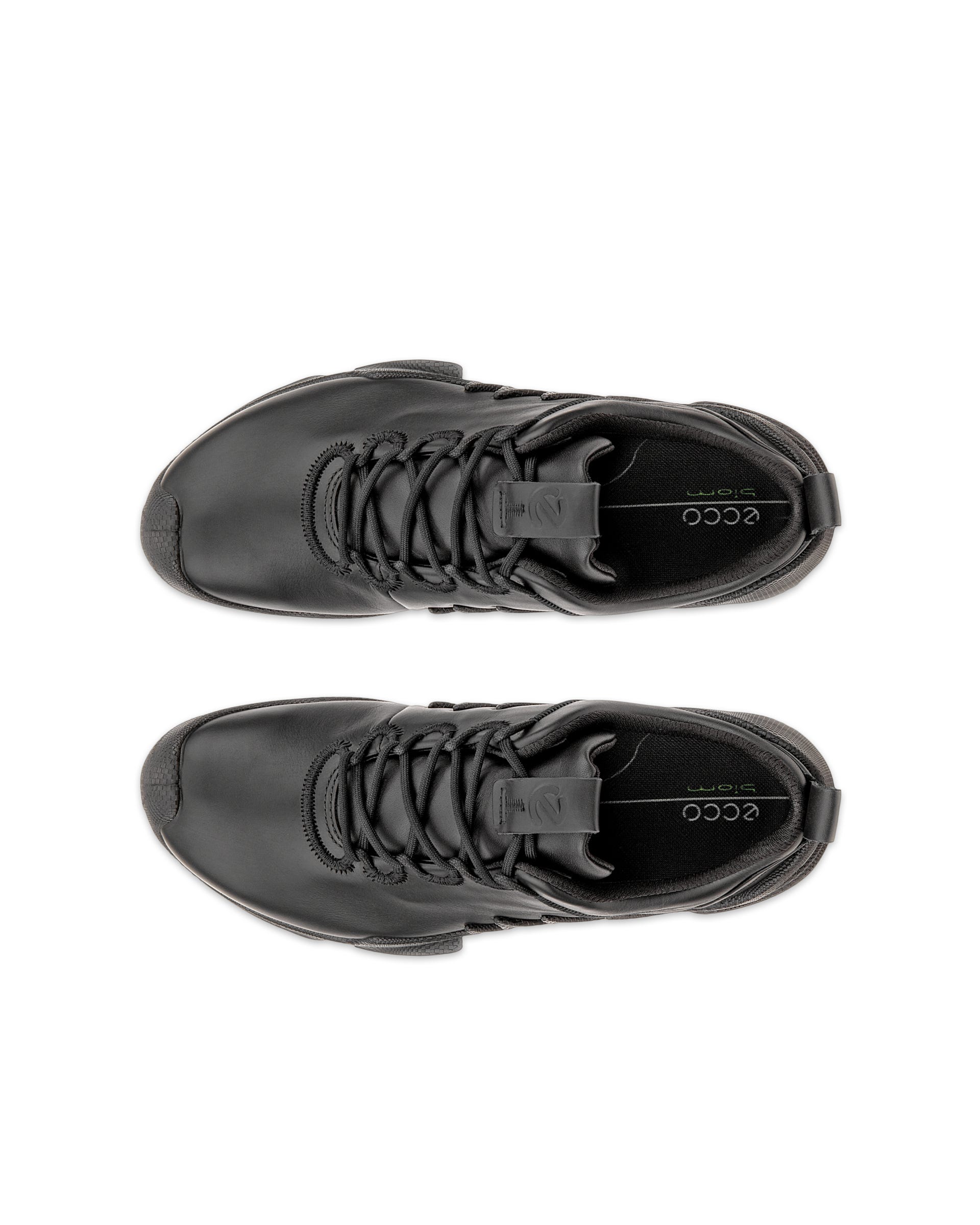 Men's ECCO® BIOM AEX Leather Shoe - Black - Top left pair