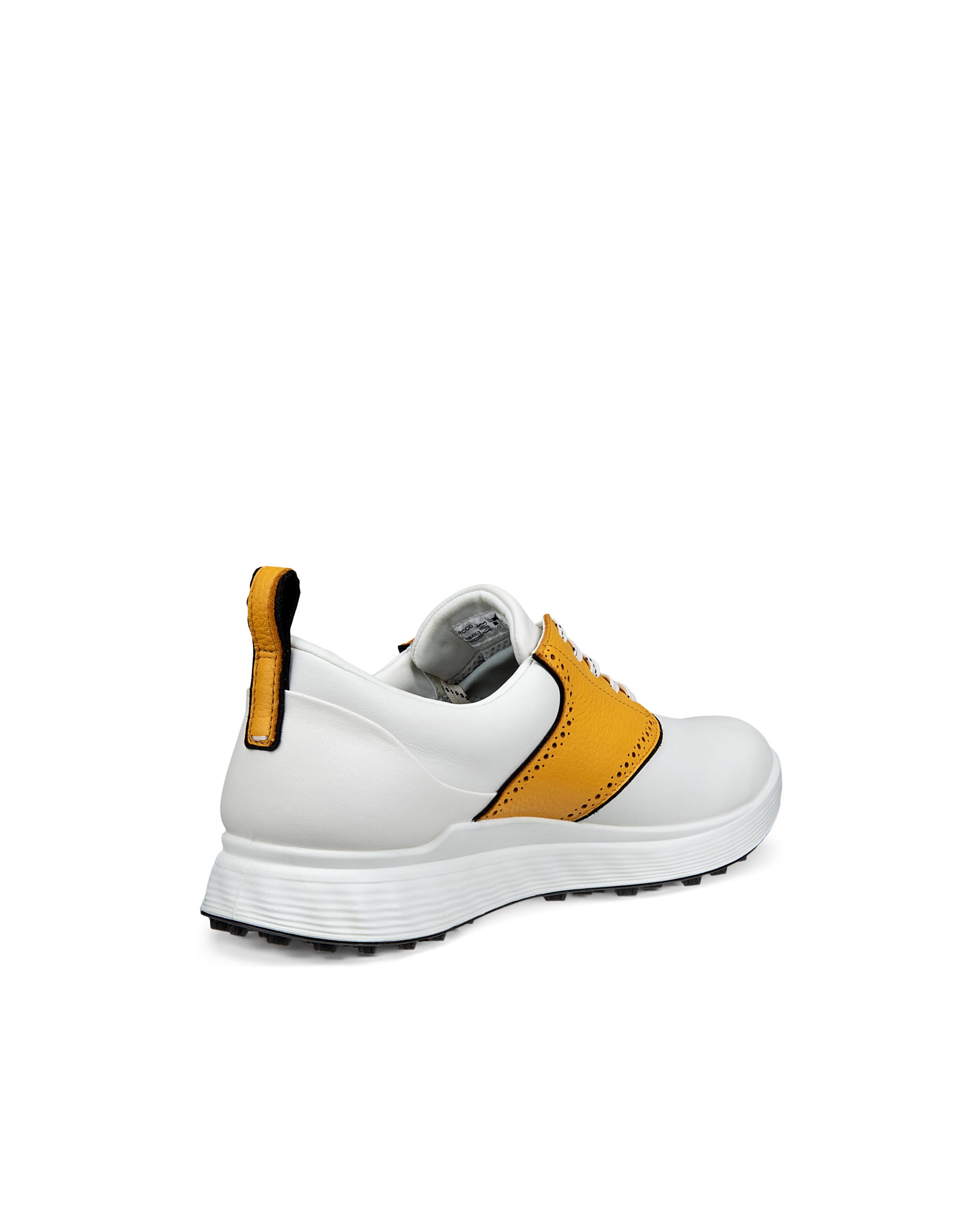 Men's ECCO® Golf S-Casual Leather Waterproof Golf Shoe - White - Back