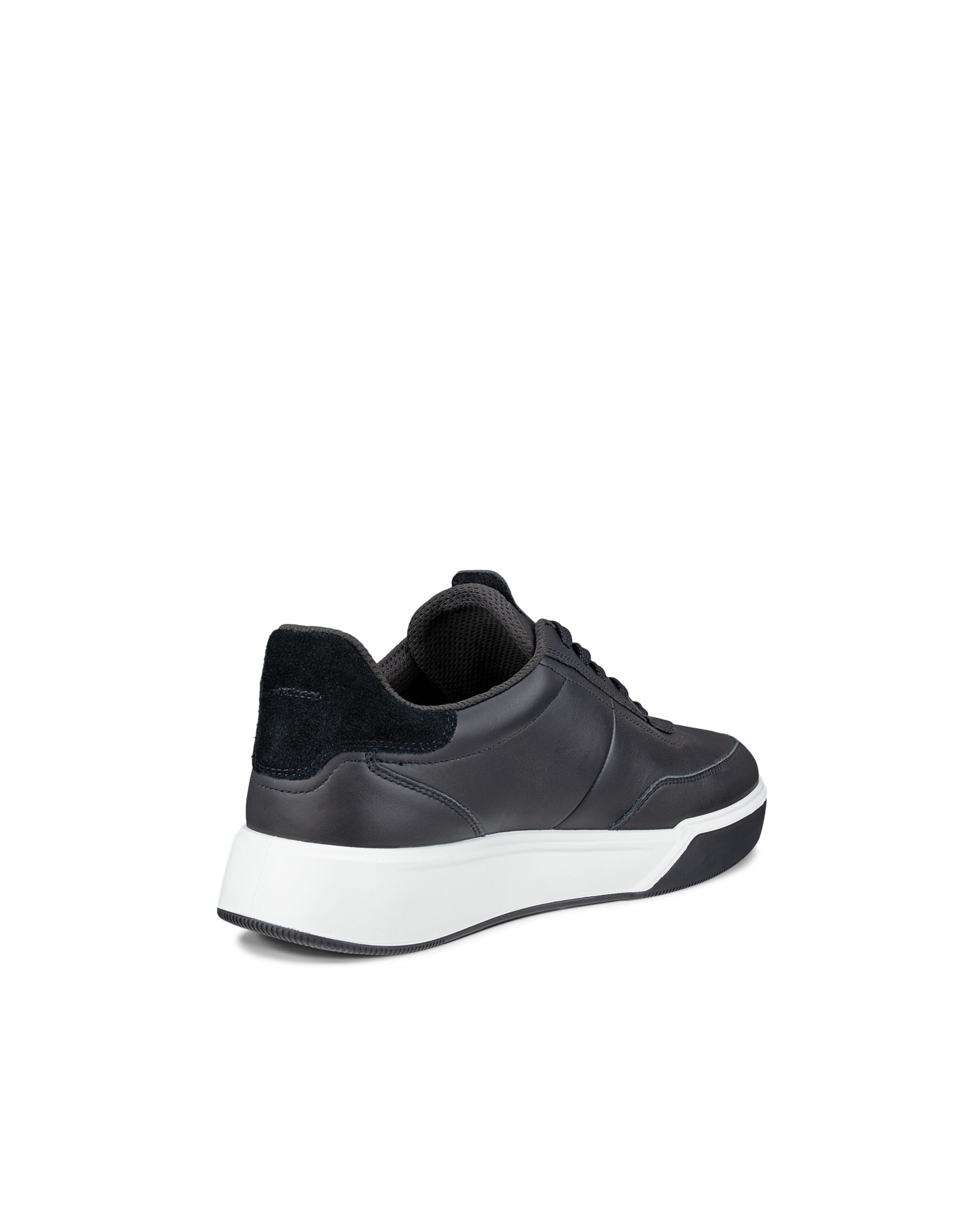 Men's ECCO® STREET COURT Leather Sneaker - Black - Outside