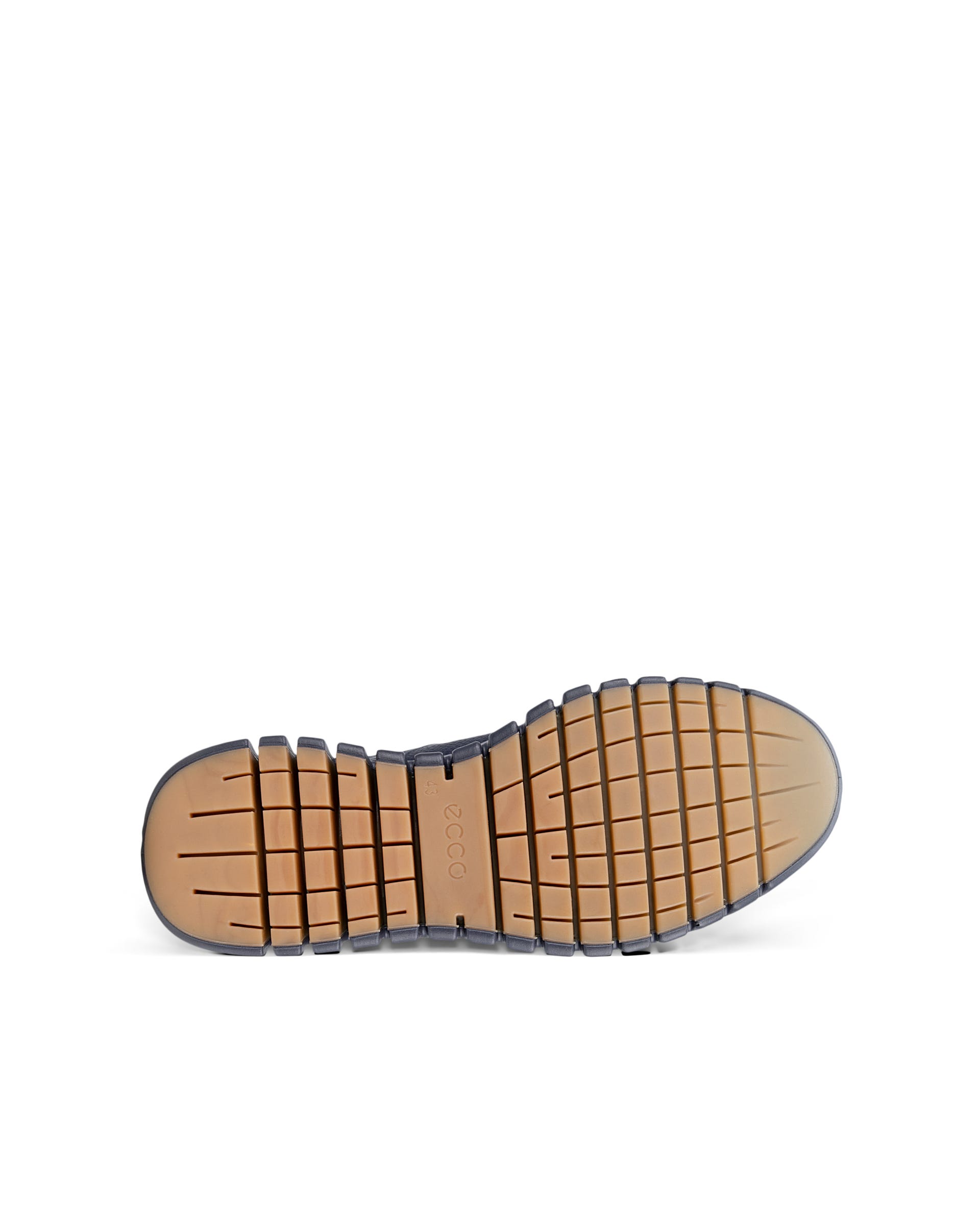 Men's ECCO® Gruuv Leather Gore-Tex Trainer - Blue - Sole