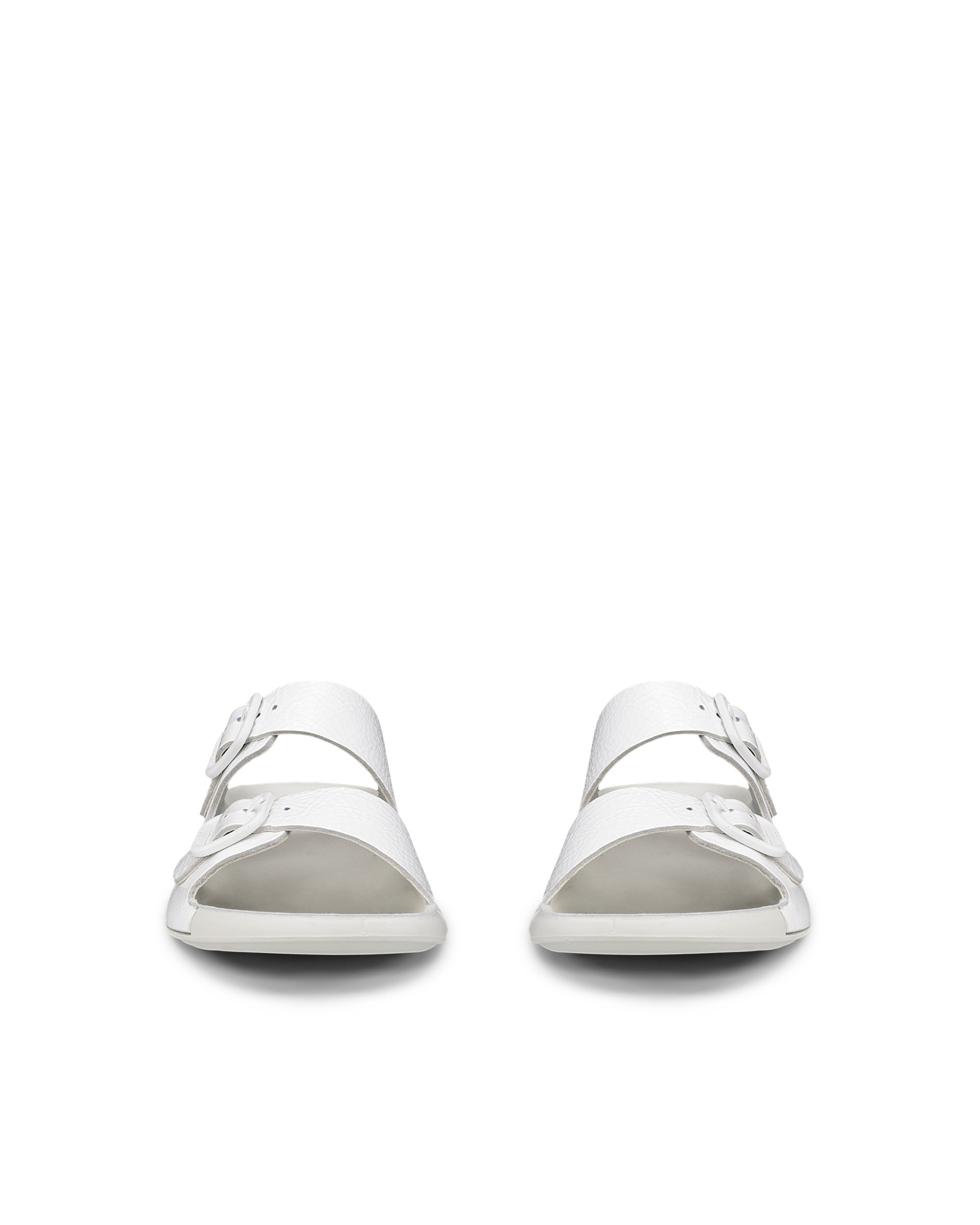 ECCO Cozmo Sandal ウィメンズ レザー2ストラップサンダル - ホワイト - Front pair