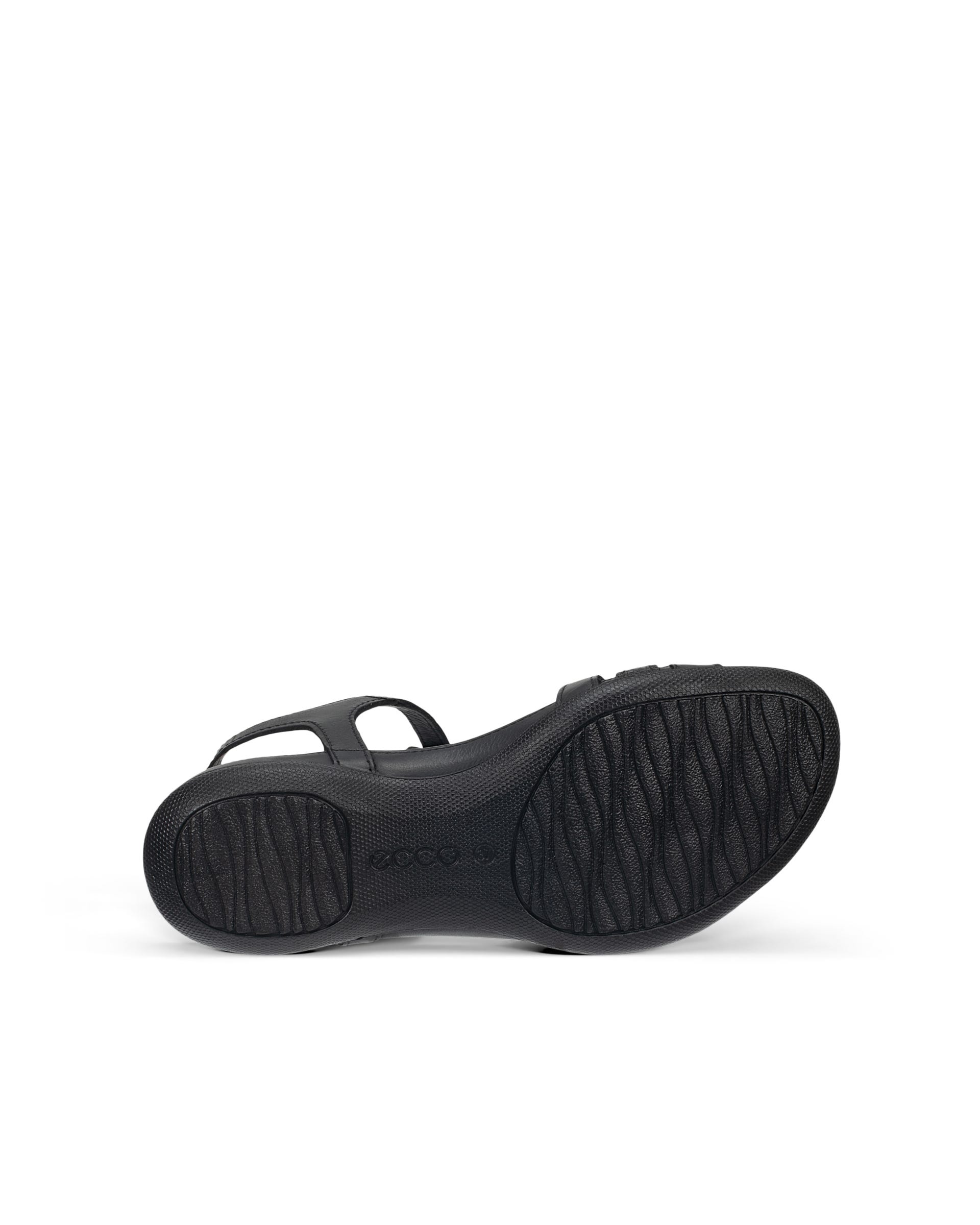 Women's ECCO® Flash Leather T-Bar Sandal - Black - Outside