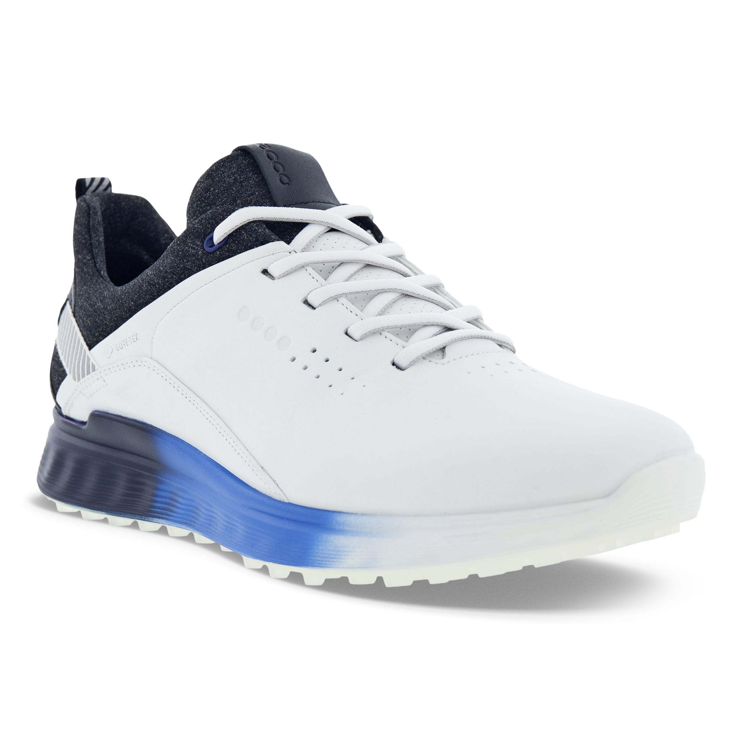 Men's ECCO® Golf S-Three Leather Gore-Tex Shoe - White - Main