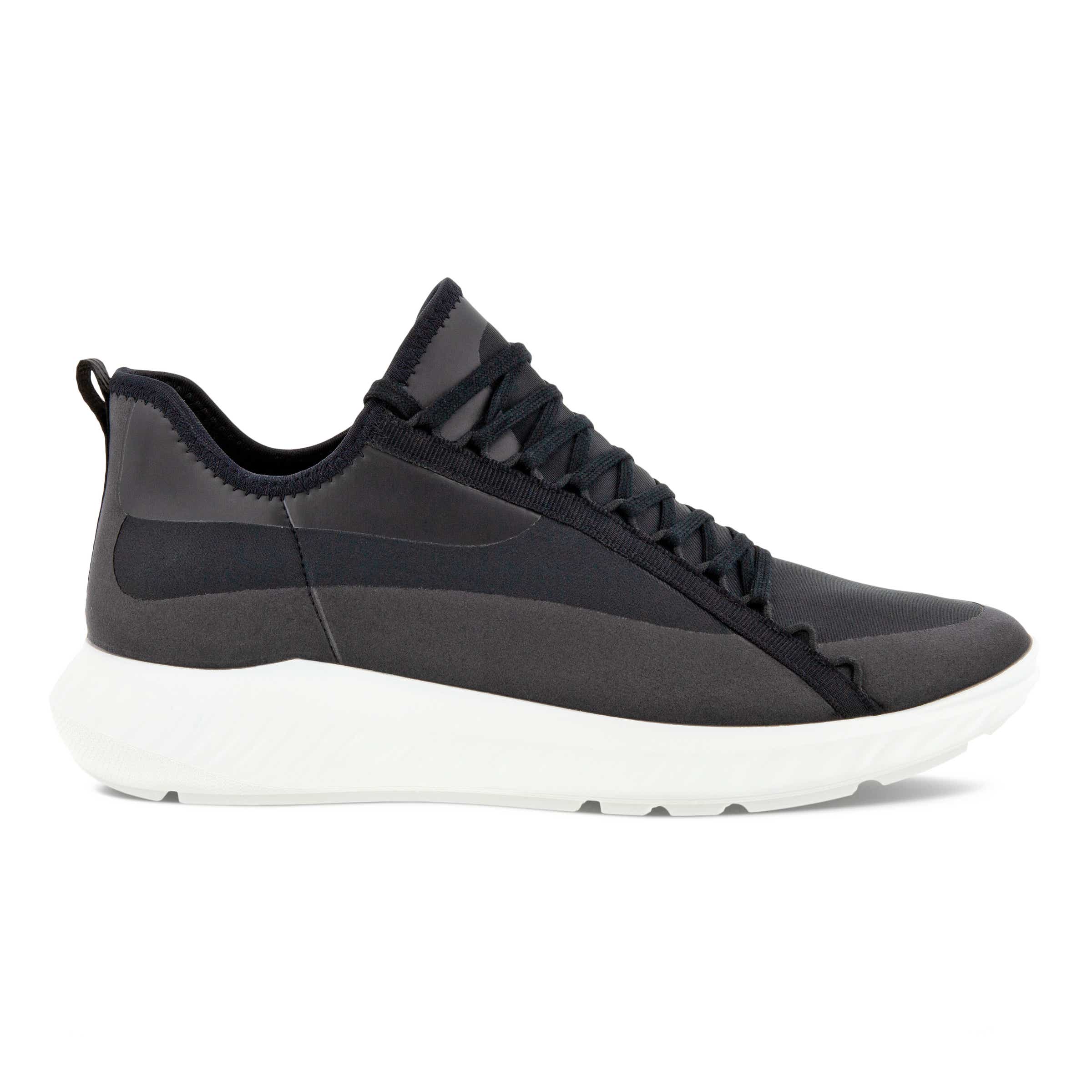 Women's ECCO® ATH-1FW Textile Sneaker - Black - Outside