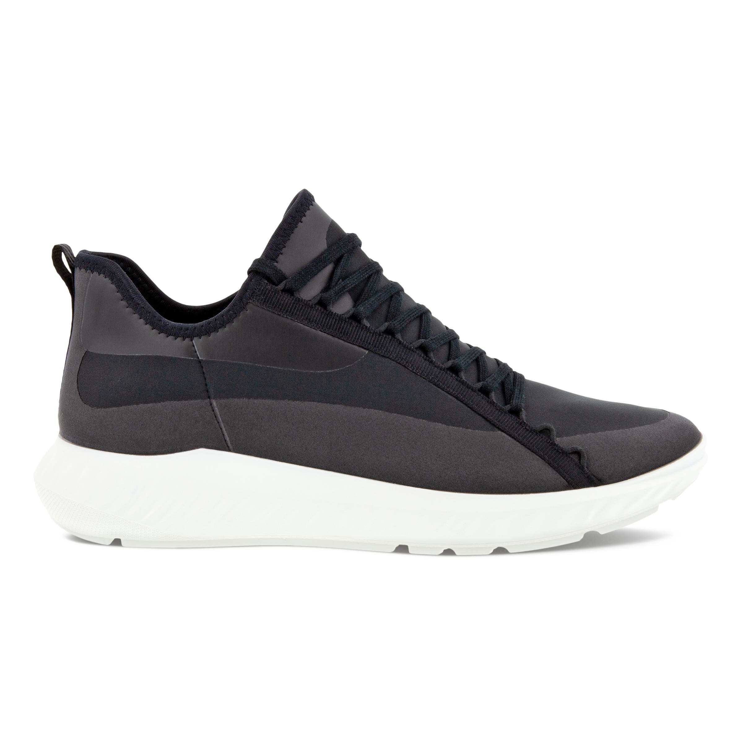 Women's ECCO® ATH-1FW Textile Sneaker - Black - Outside