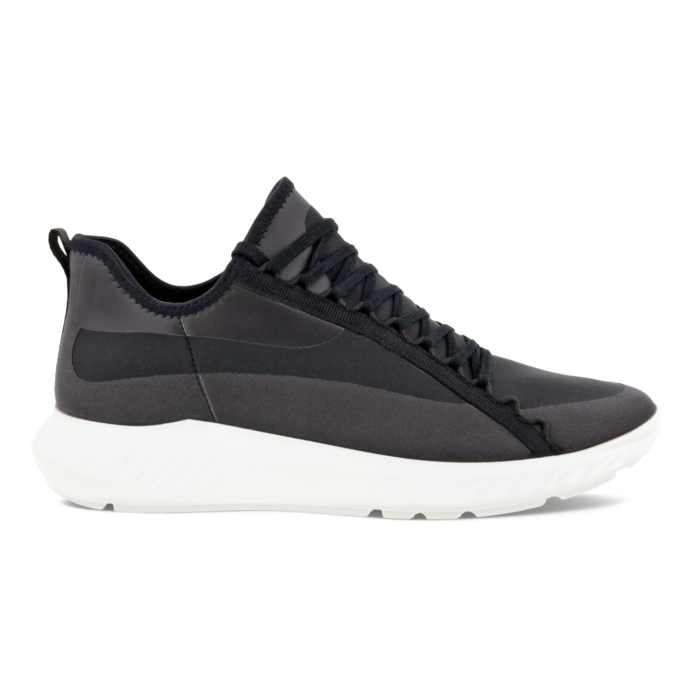 Women's ECCO® ATH-1FW Textile Sneaker - Black - Outside