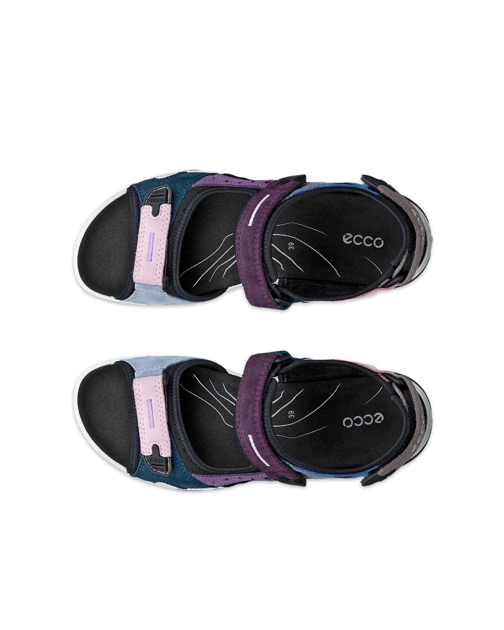 ECCO Offroad Women ウィメンズ ヌバックハイキングサンダル - マルチカラー - Top left pair