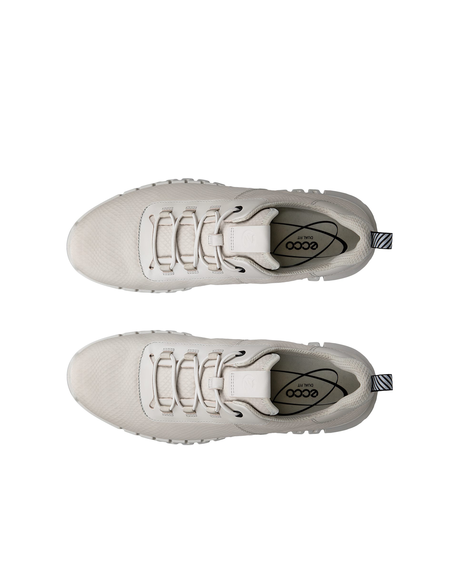ECCO Gruuv Optical メンズ レザースニーカー - グレー - Top left pair