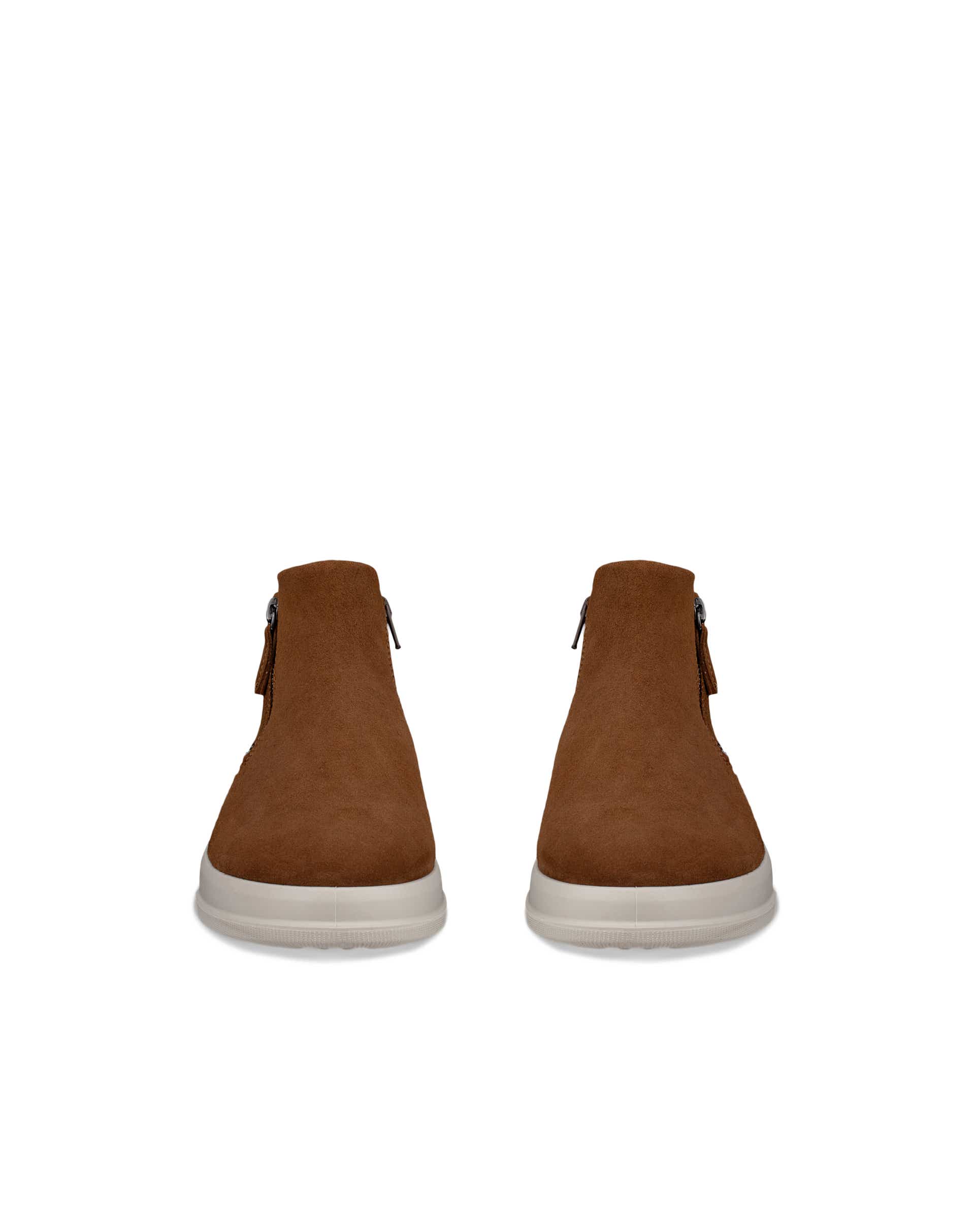 ECCO® MOVE ženske čizme od brušene kože - Smeđa - Front pair