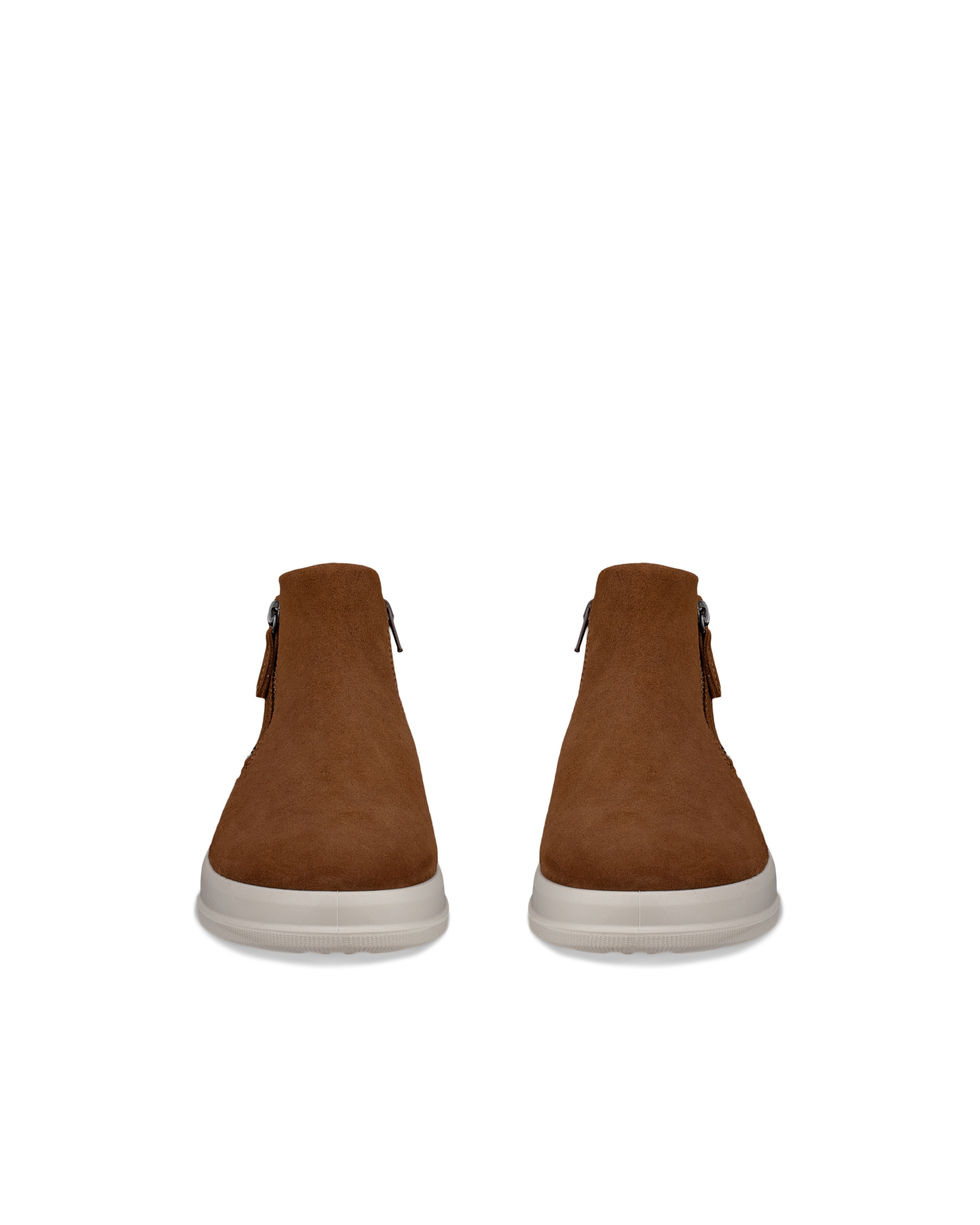 ECCO® MOVE ženske čizme od brušene kože - Smeđa - Front pair