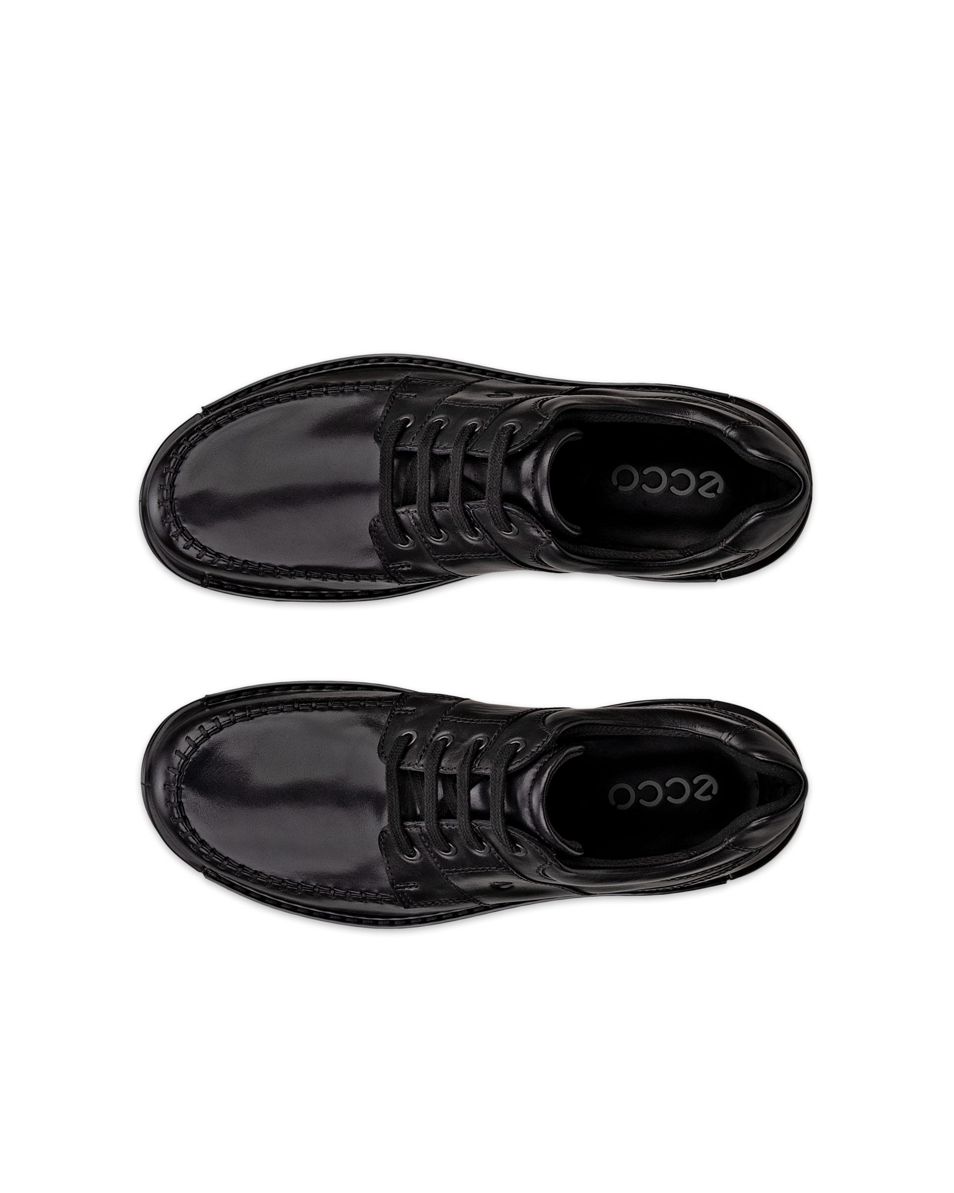 Men's ECCO® Fusion Leather Lace-Up Shoe - Black - Top left pair
