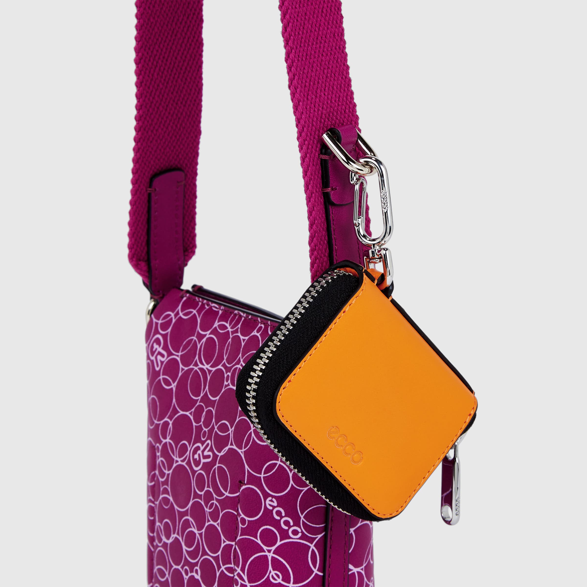 ECCO® Pot Leather Crossbody Bag - Purple - Detail-1