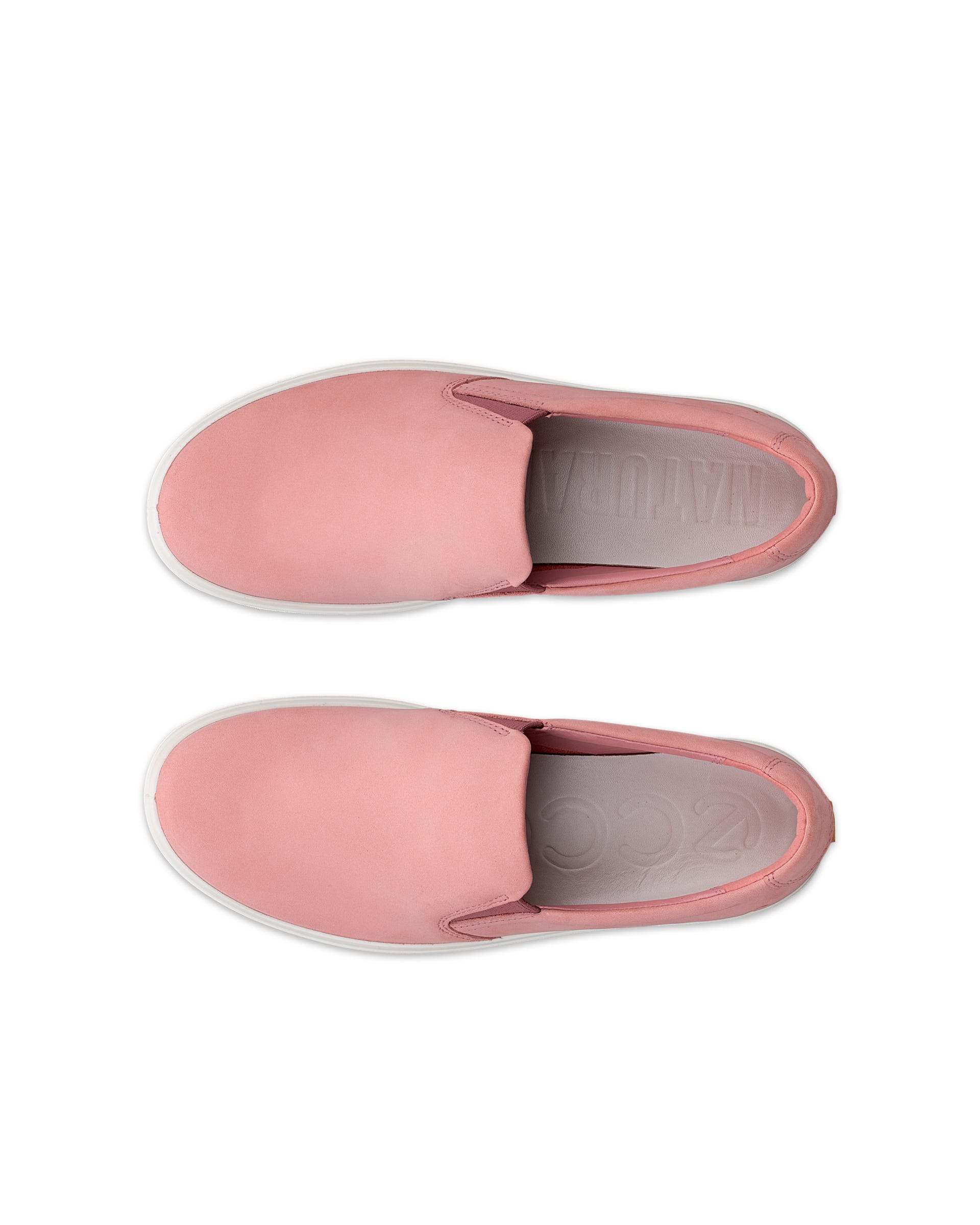 Chaussure à enfiler en cuir ECCO® Soft 60 pour femmes - Rose - Top left pair