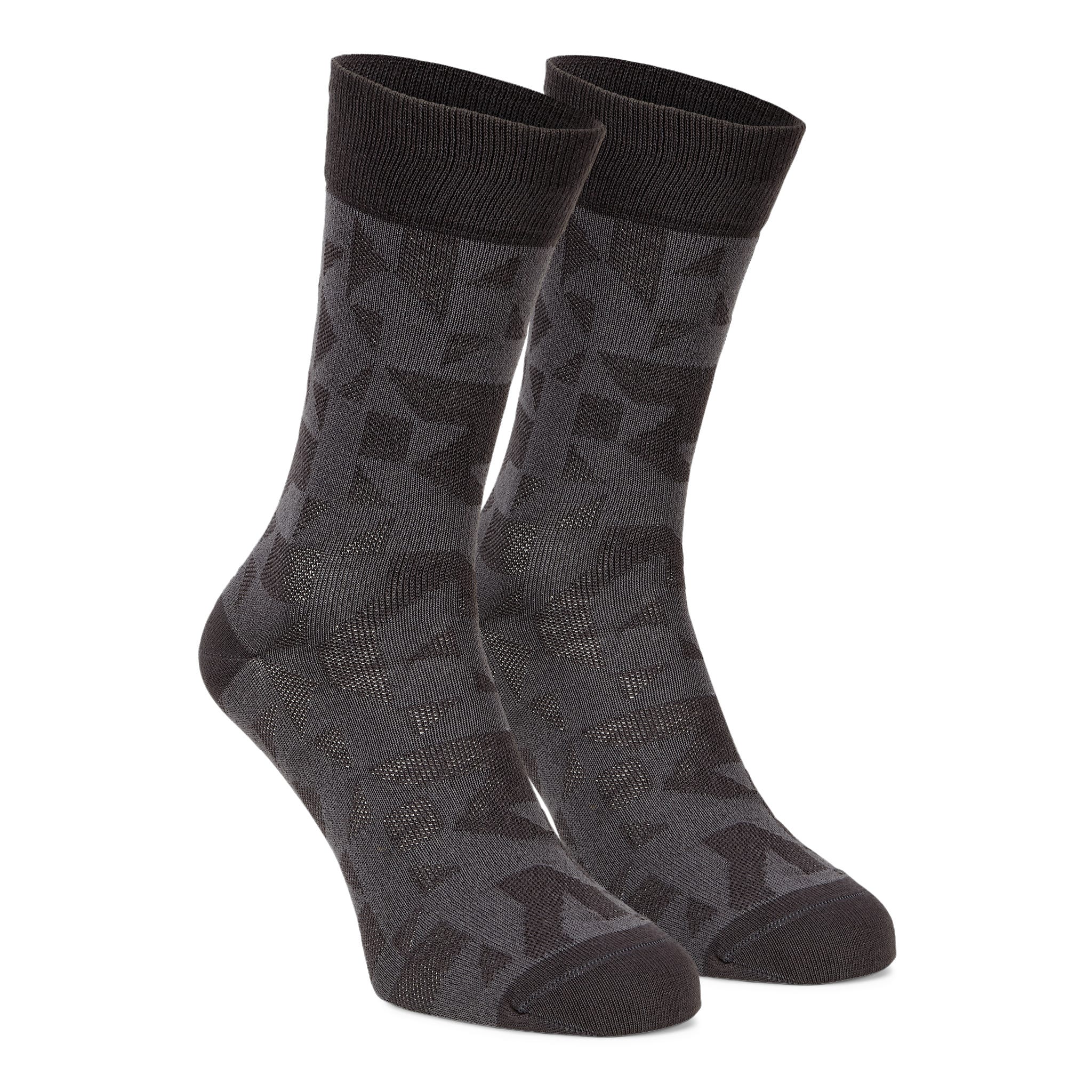 Unisex ECCO® Geometrik Crew Socks - Grey - Detail-1