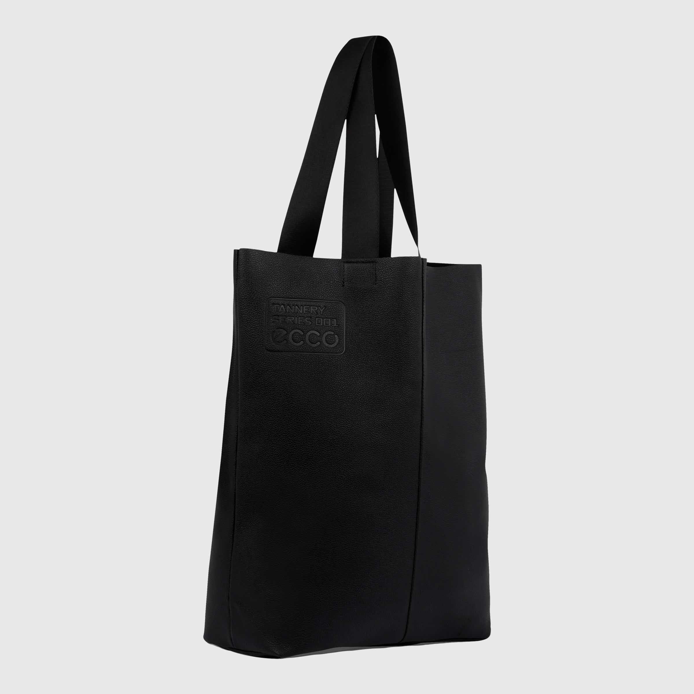 ECCO® Upcycled North-South Leather Tote Bag - Black - Main