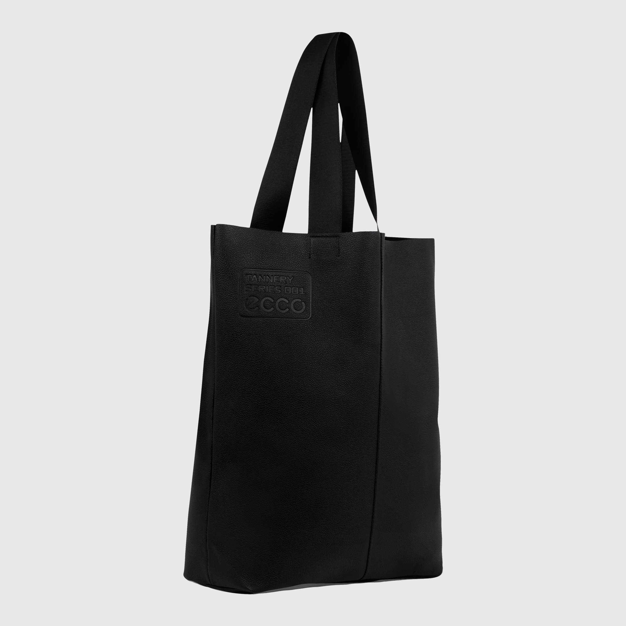 ECCO® Upcycled North-South Leather Tote Bag - Black - Main
