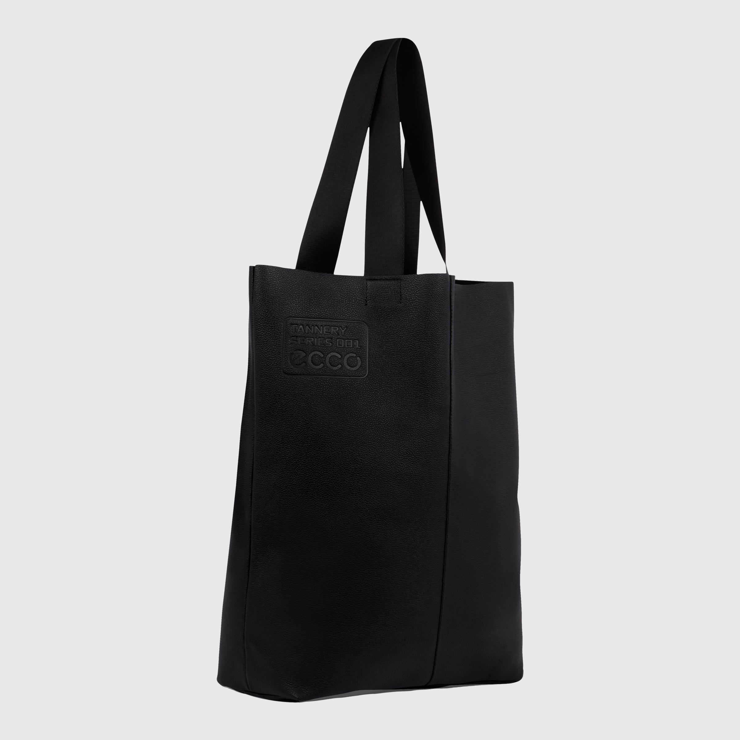 ECCO® Upcycled North-South Leather Tote Bag - Black - Main