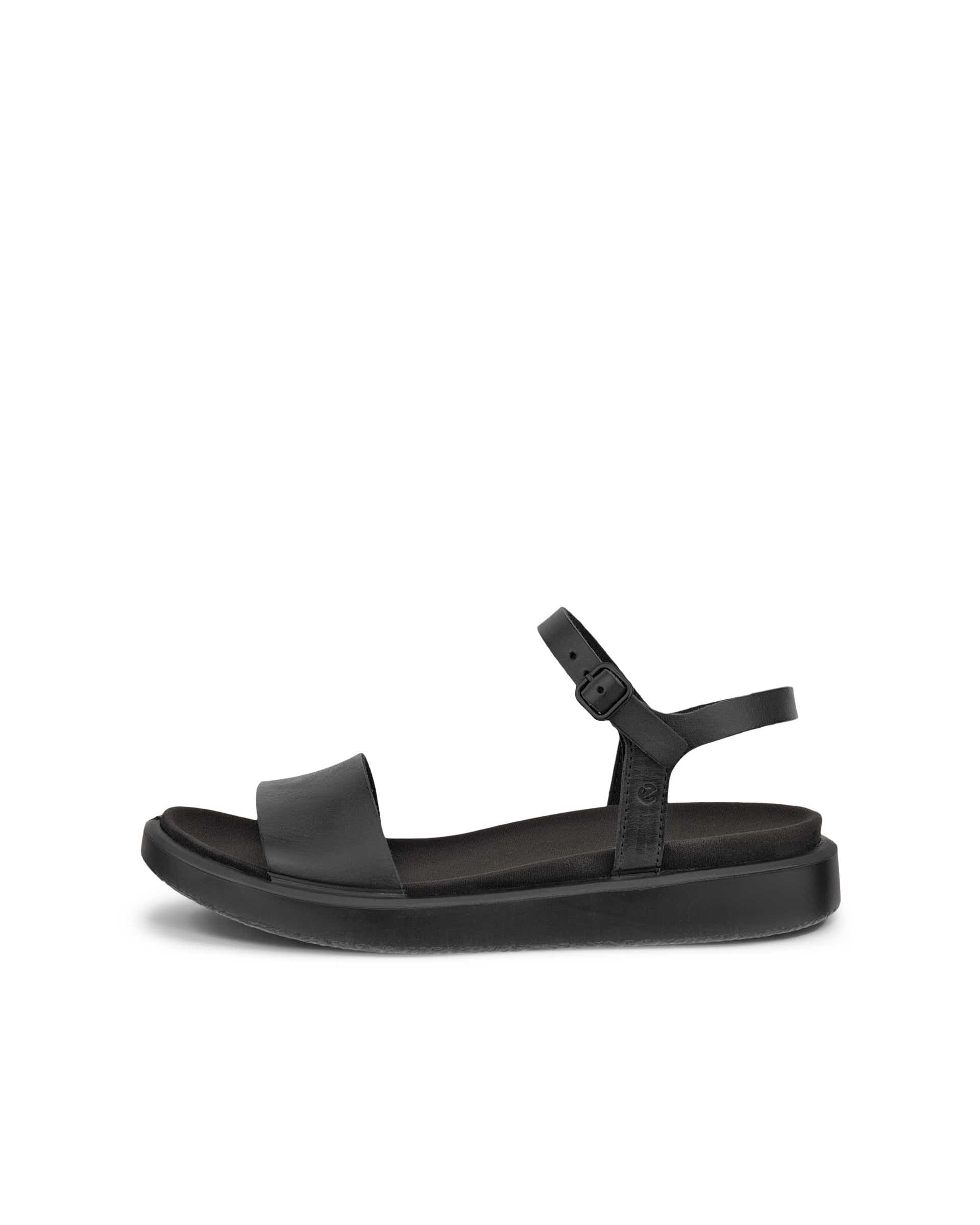 Sandale en cuir Flowt ECCO® pour femmes - Noir - Outside