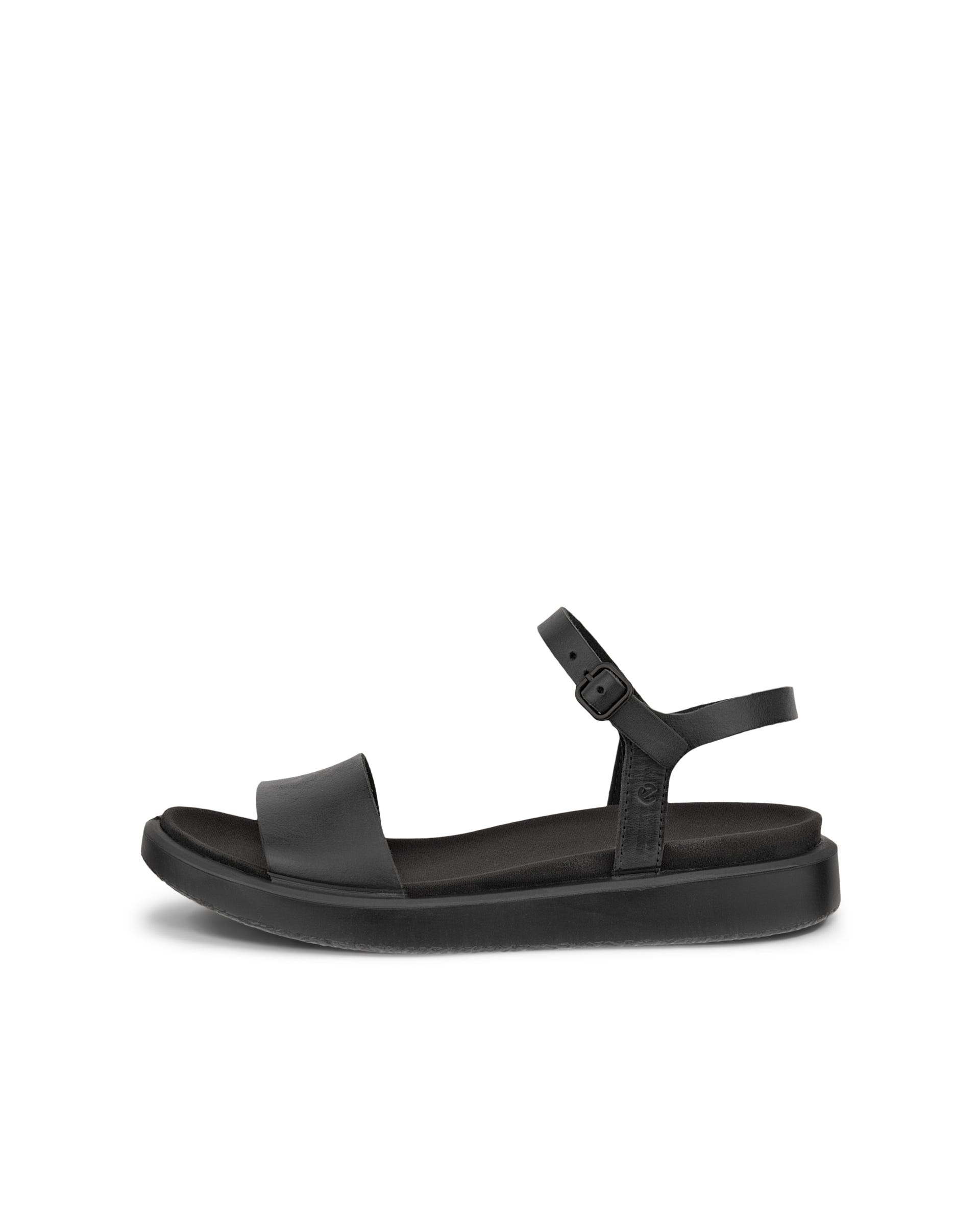 Sandale en cuir Flowt ECCO® pour femmes - Noir - Outside
