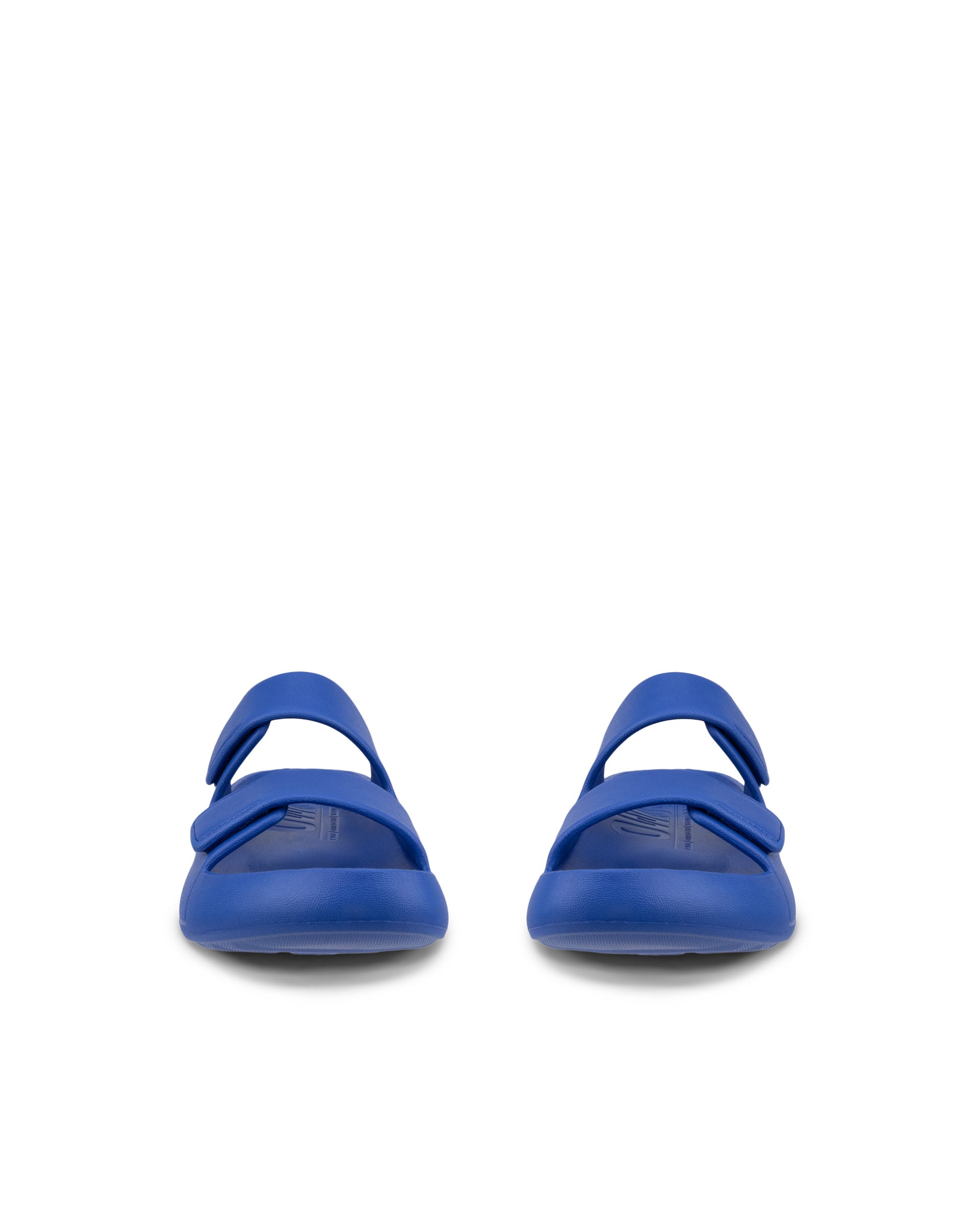 Unisex ECCO® Cozmo E Two Strap Sandal - Blue - Front pair