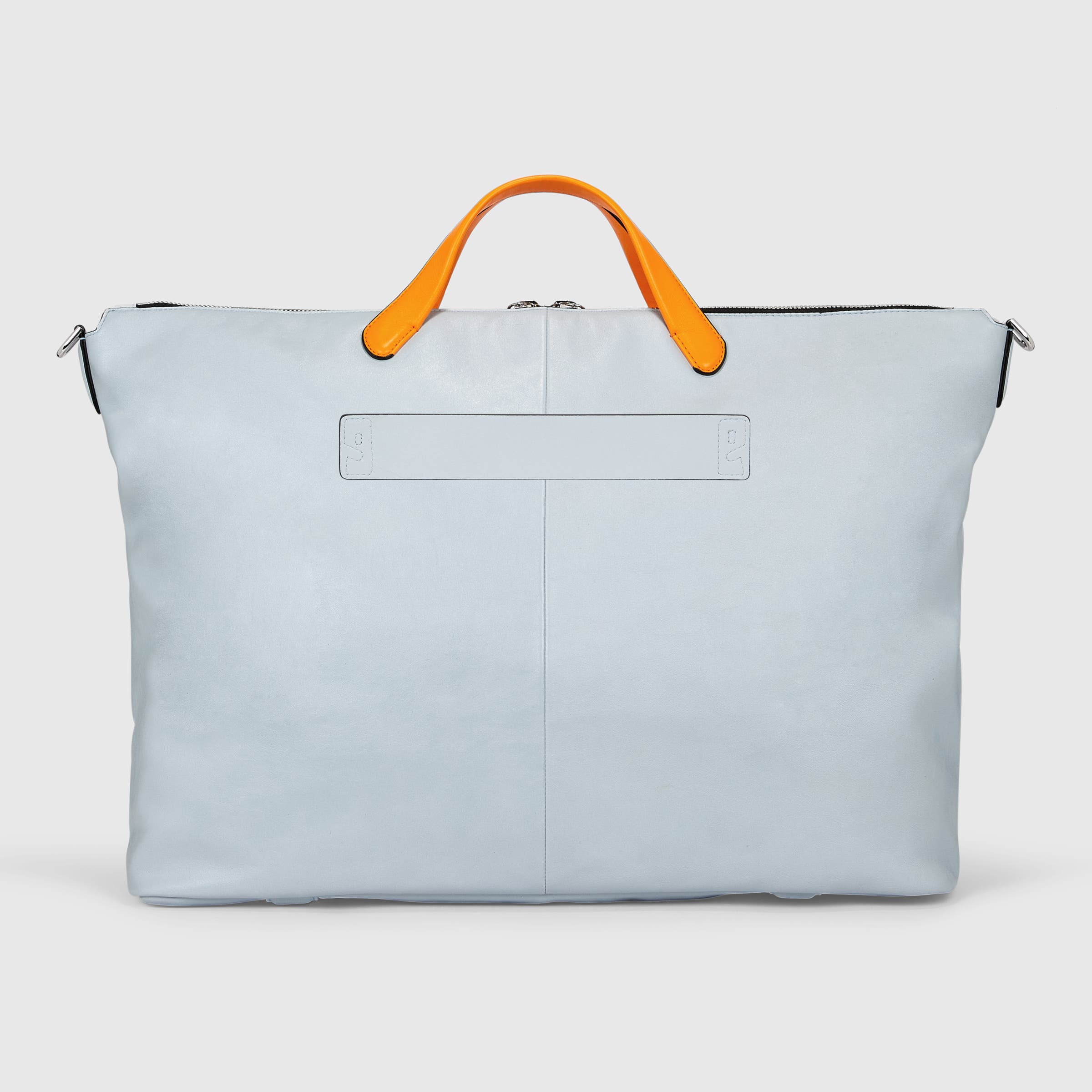 ECCO® E Weekender Leather Tote Bag - Blue - Back