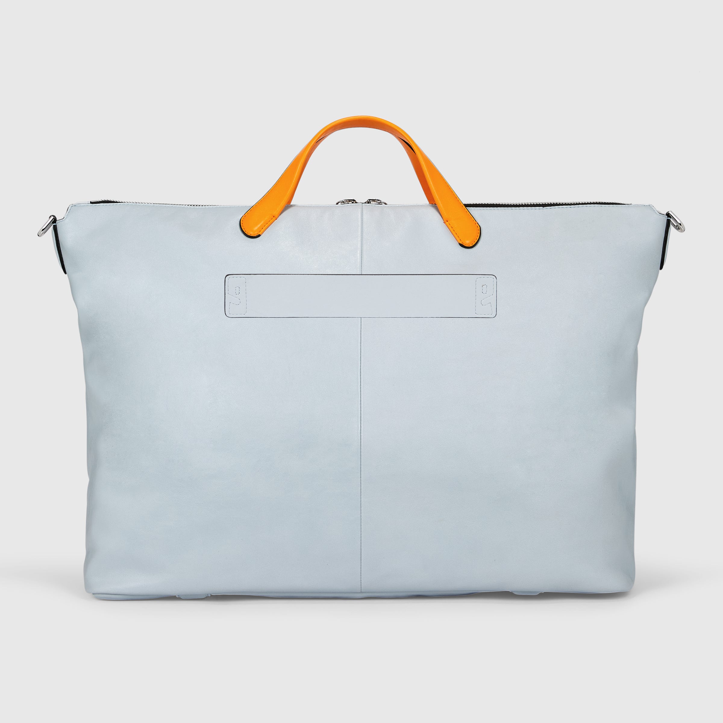 ECCO® E Weekender Leather Tote Bag - Blue - Back