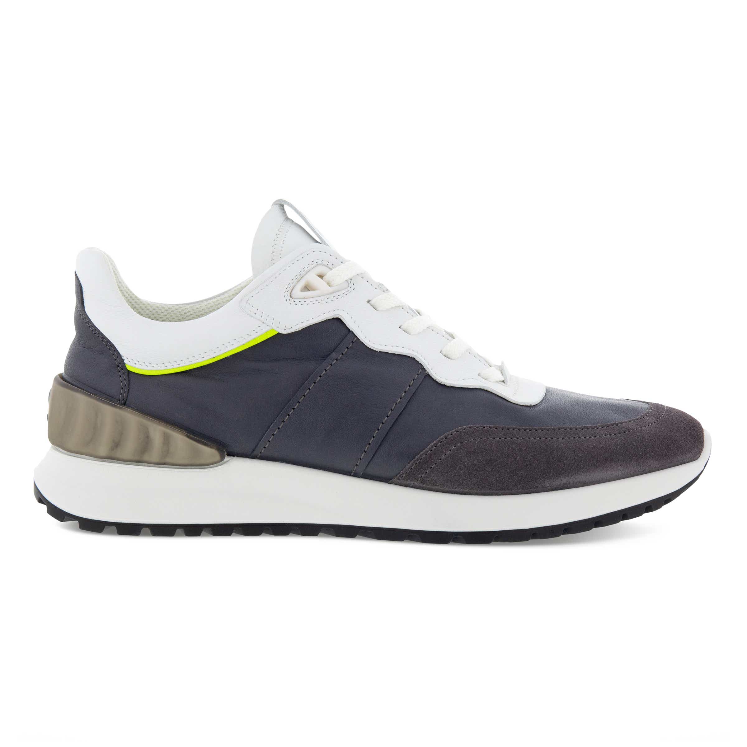 Men's ECCO® Astir Leather Sneaker - Grey - Outside