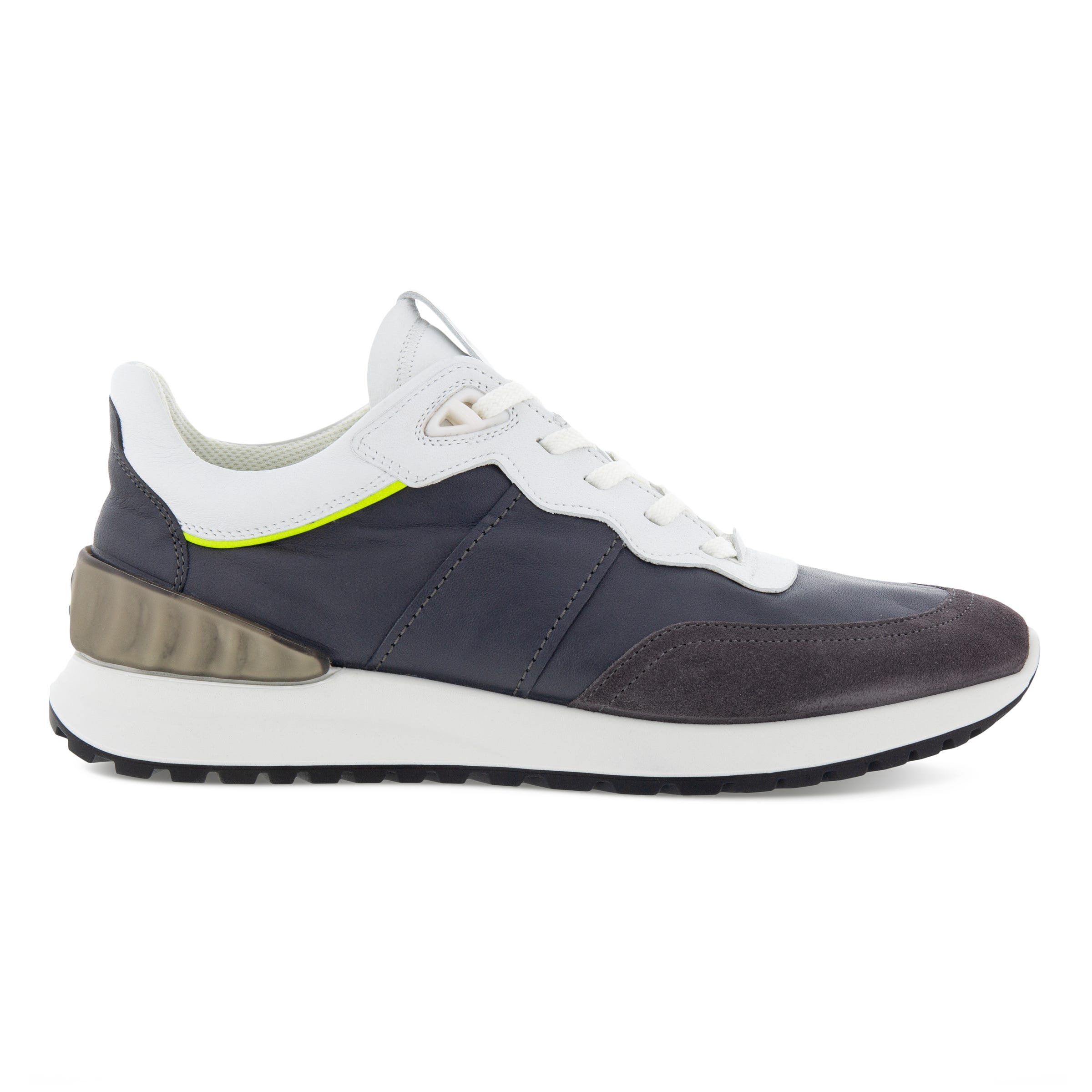 Men's ECCO® Astir Leather Sneaker - Grey - Outside