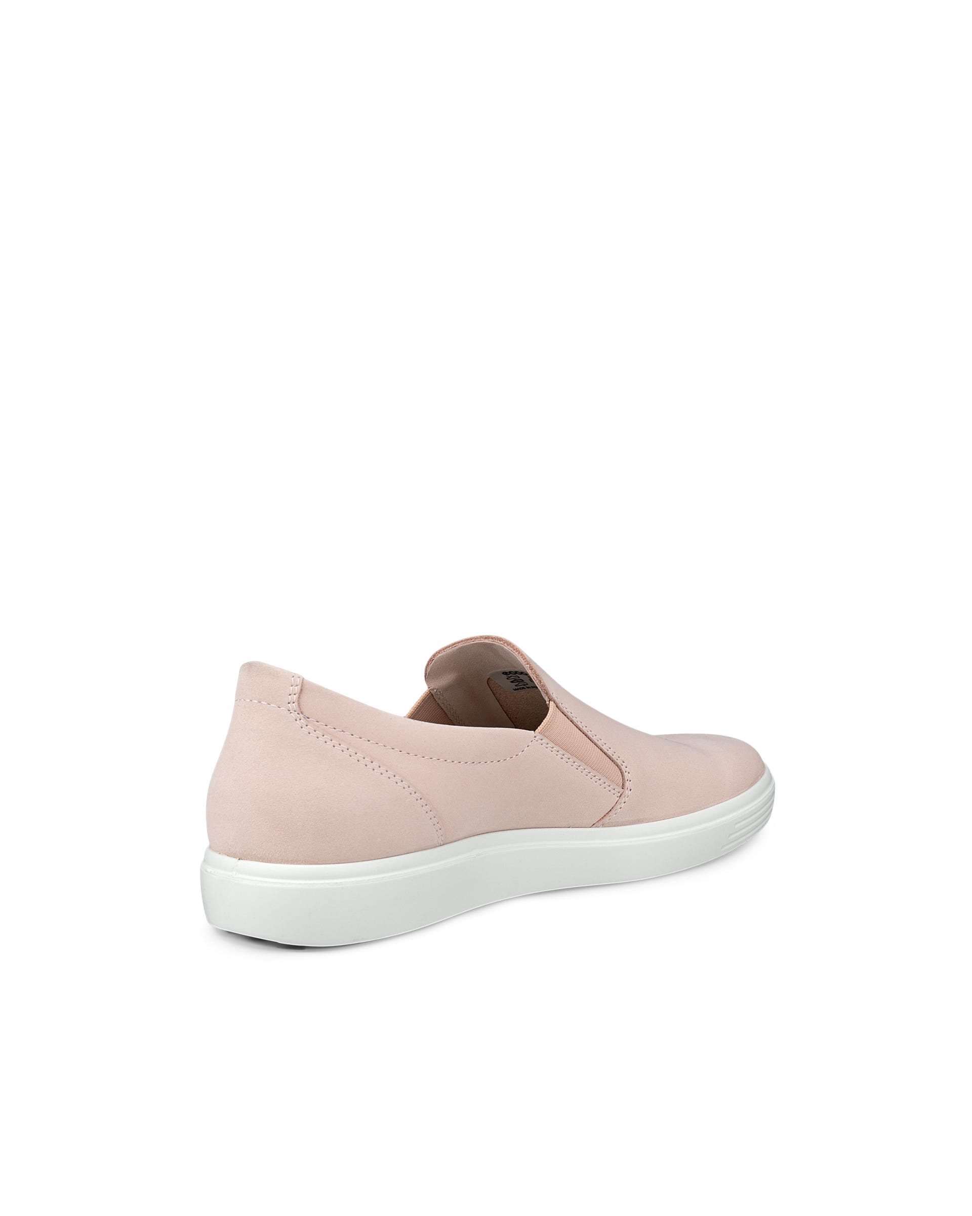 Ženski slip-on čevlji iz nubuk usnja ECCO® CLASSIC SNEAKER - Rožnata - Outside