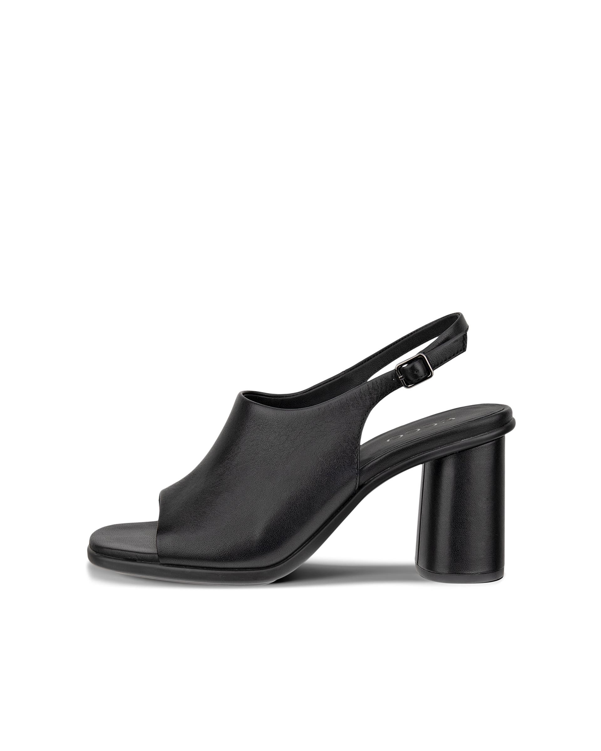 Women's ECCO® Sculpted Alba 65 Leather Heeled Sandal - Black - Outside