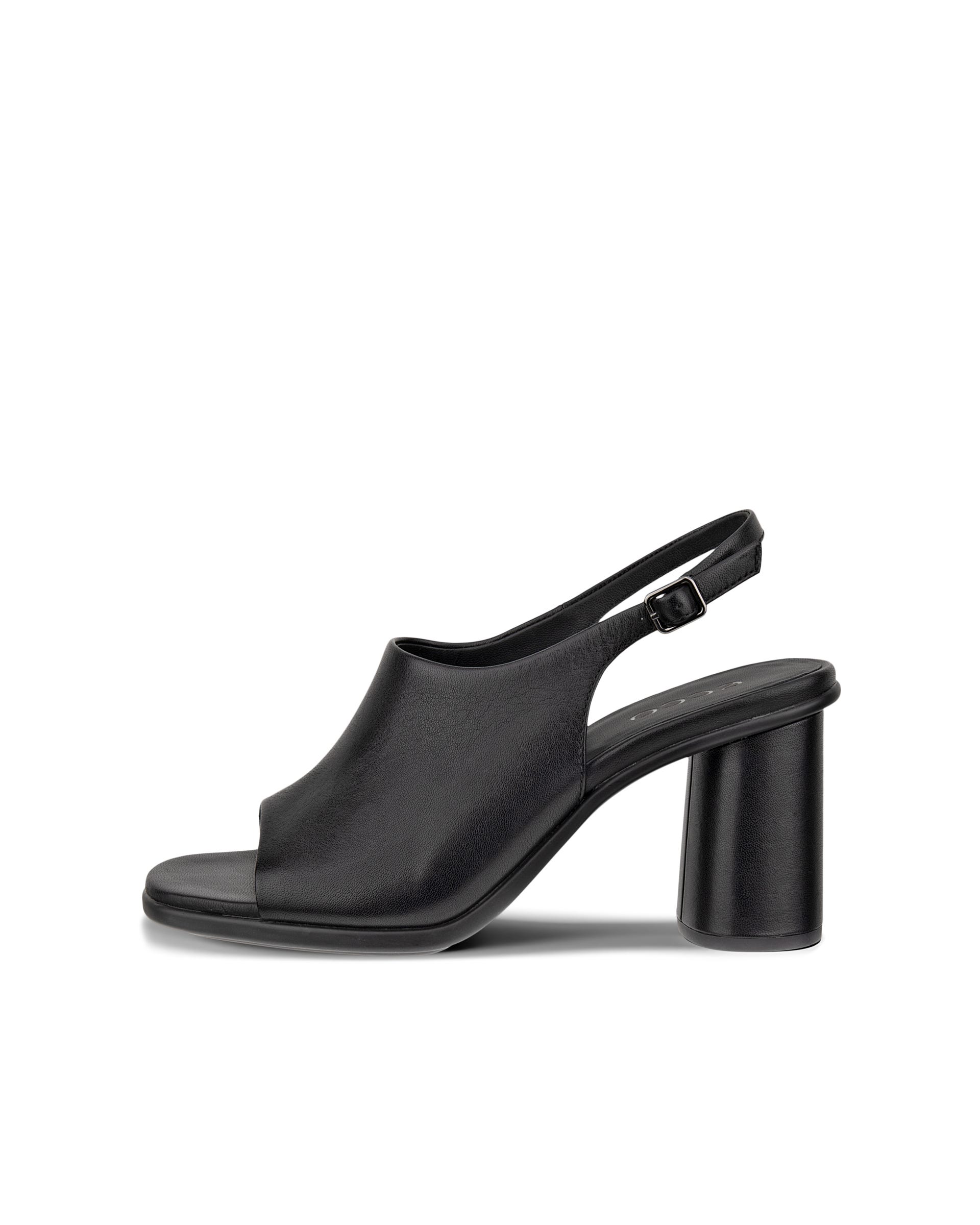 Women's ECCO® Sculpted Alba 65 Leather Heeled Slingback Sandal - Black - Outside