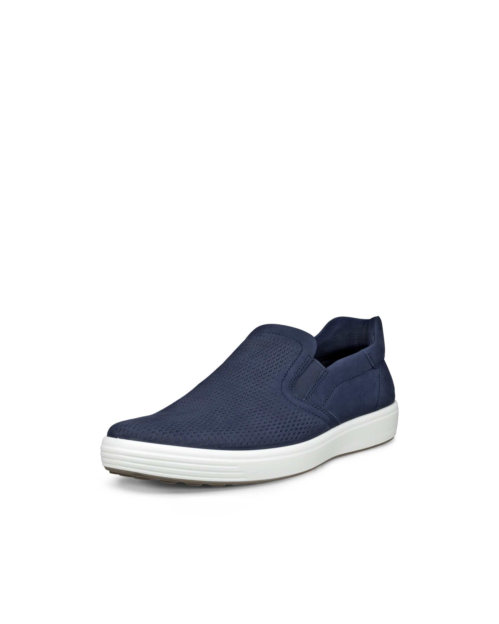 Pánské nubukové tenisky ECCO® Soft 7 - Modrá - Main
