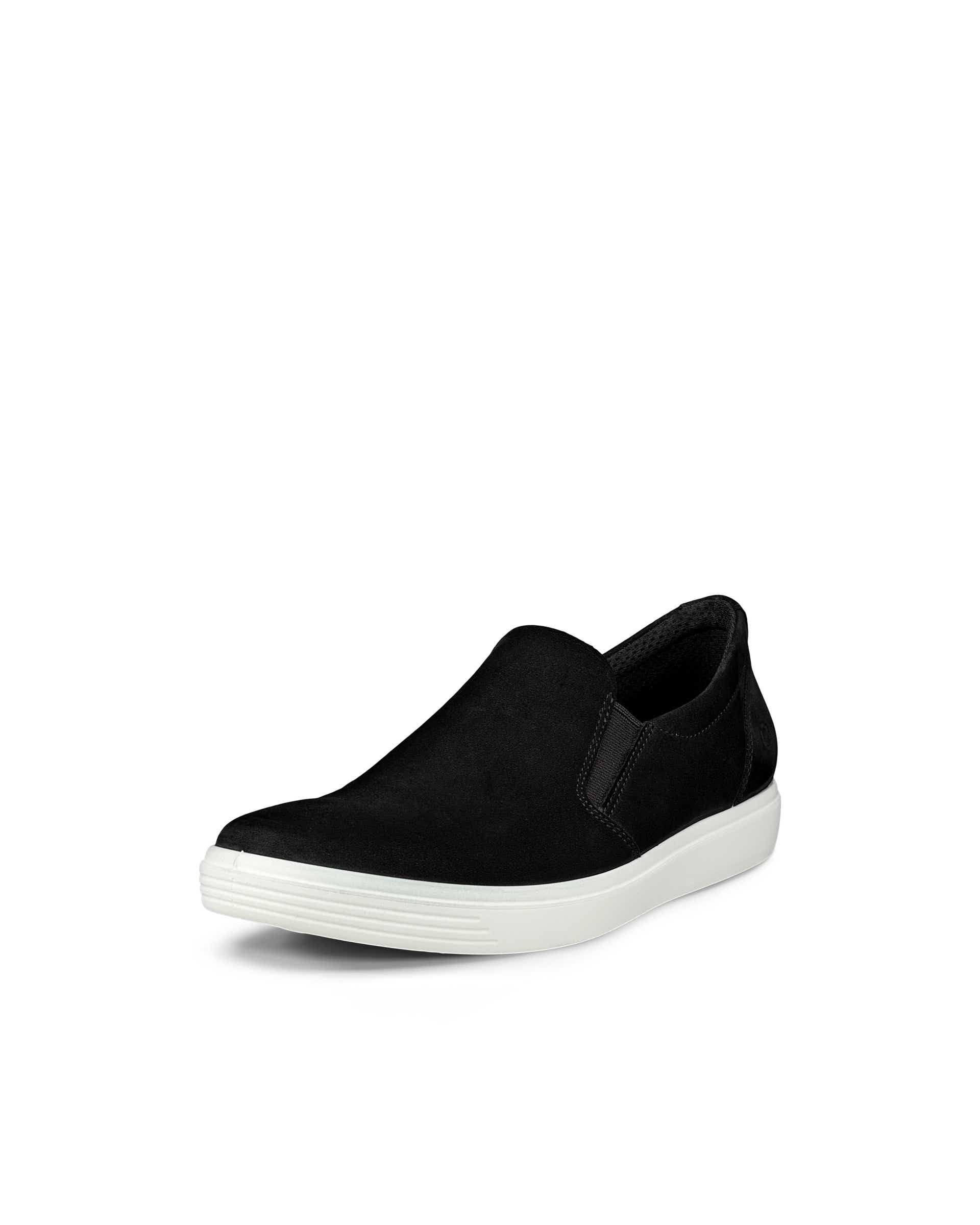 Ženski športni čevlji brez vezalk iz nubuka ECCO® CLASSIC SNEAKER - Črna - Main