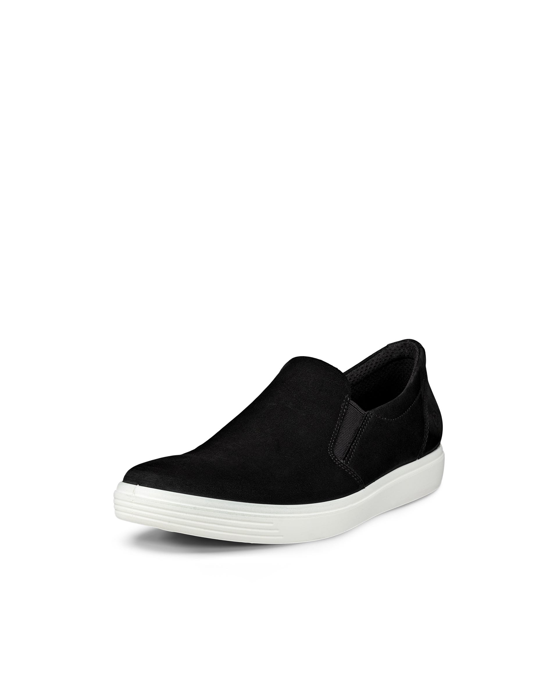 Ženski športni čevlji brez vezalk iz nubuka ECCO® CLASSIC SNEAKER - Črna - Outside