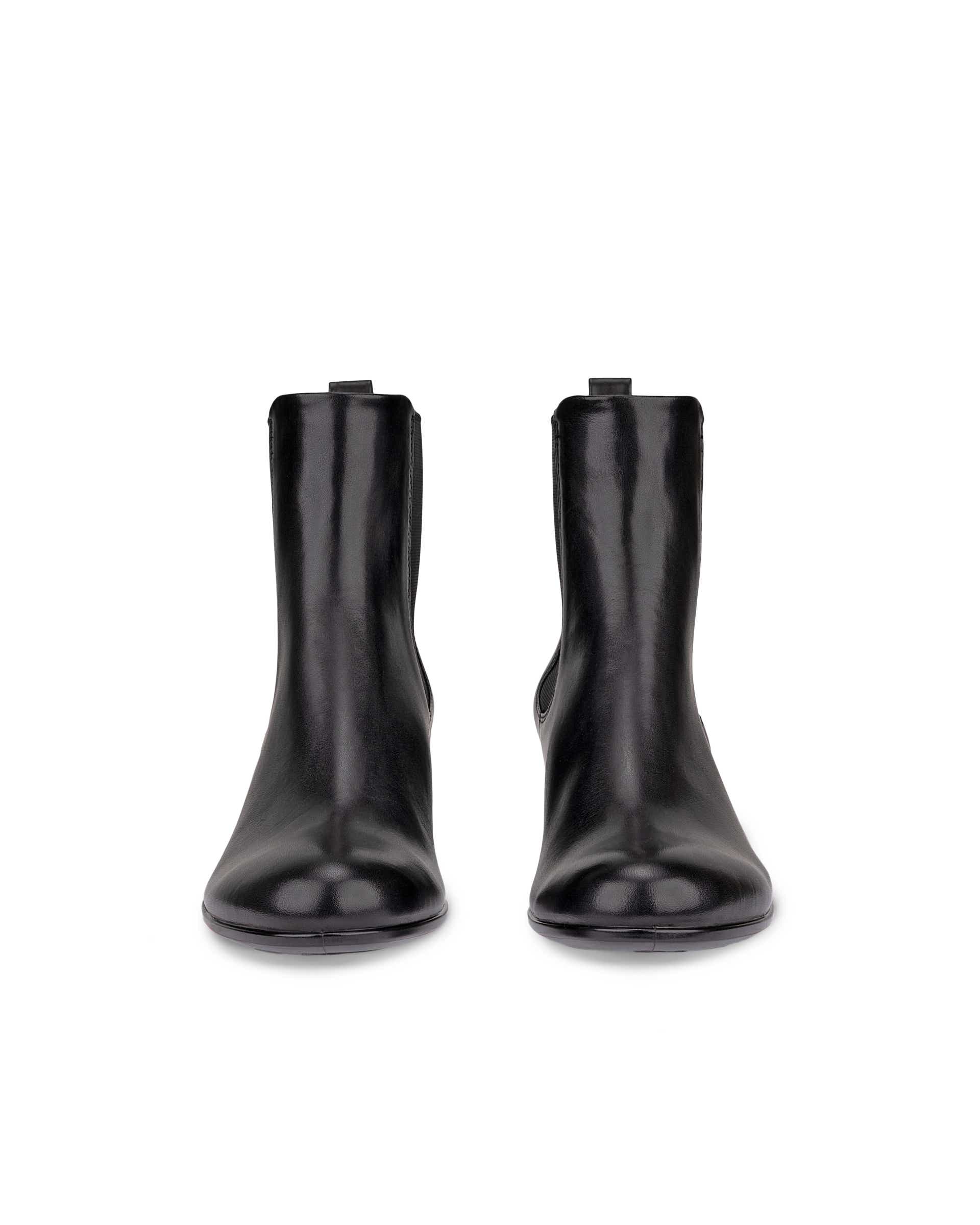 Women's ECCO® Dress Classic 35 Leather Chelsea Heeled Boot - Black - Front pair