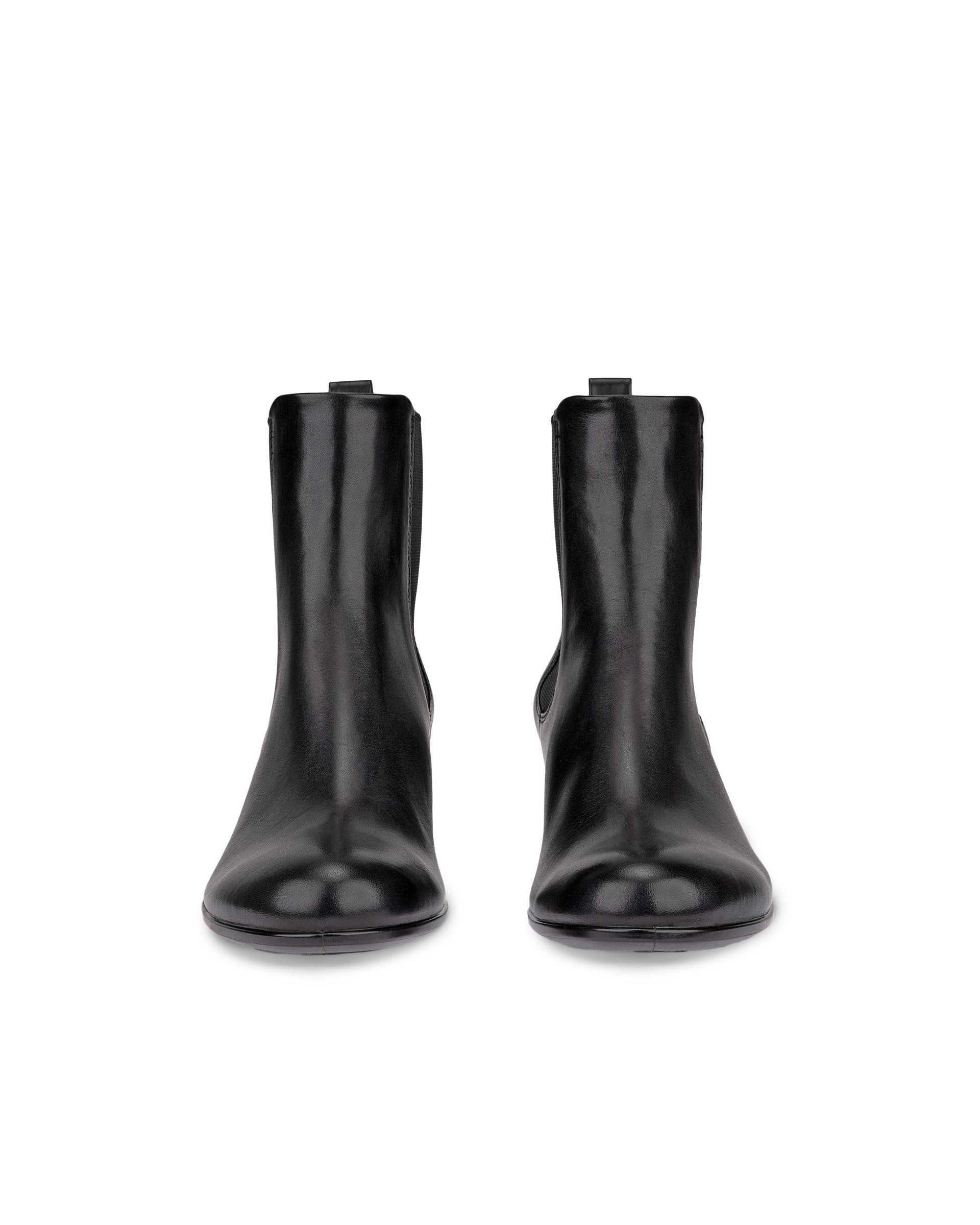 Women's ECCO® Dress Classic 35 Leather Chelsea Heeled Boot - Black - Front pair